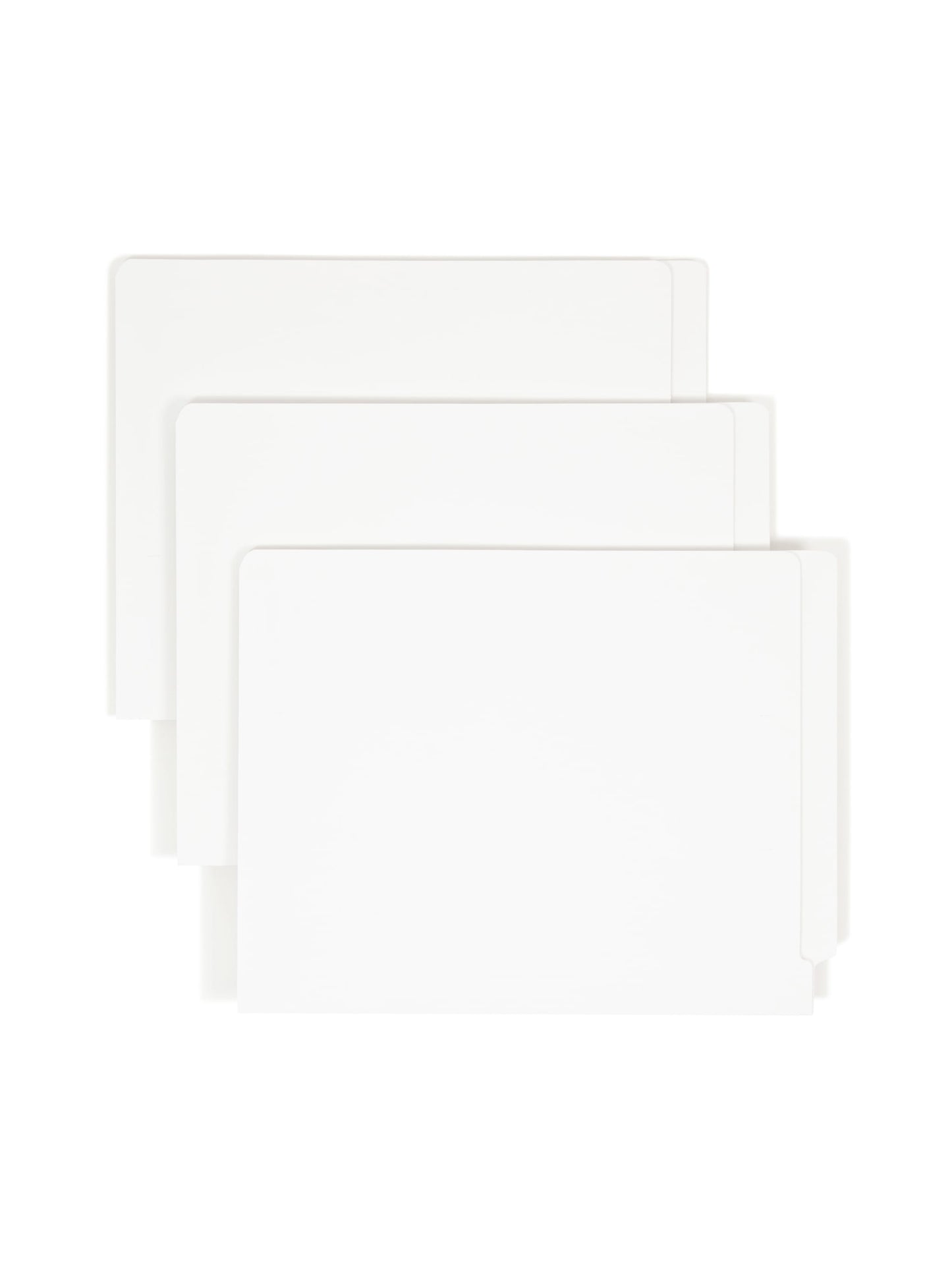 Shelf-Master® Reinforced End Tab Fastener File Folders, Straight-Cut Tab, White Color, Letter Size, Set of 50, 086486258401