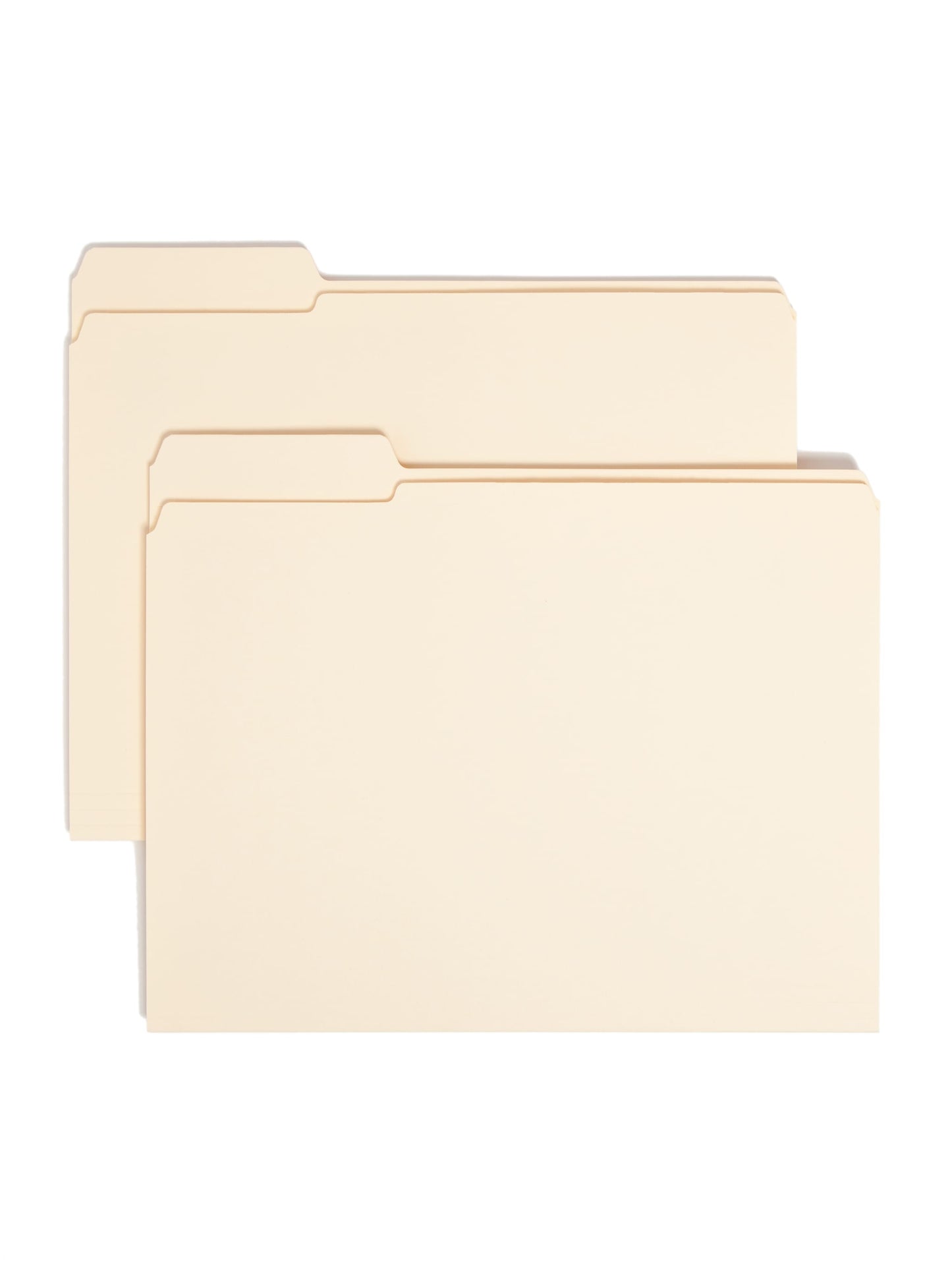 Reinforced Tab File Folders, 1/3-Cut Left Tab, Manila Color, Letter Size, Set of 100, 086486103350