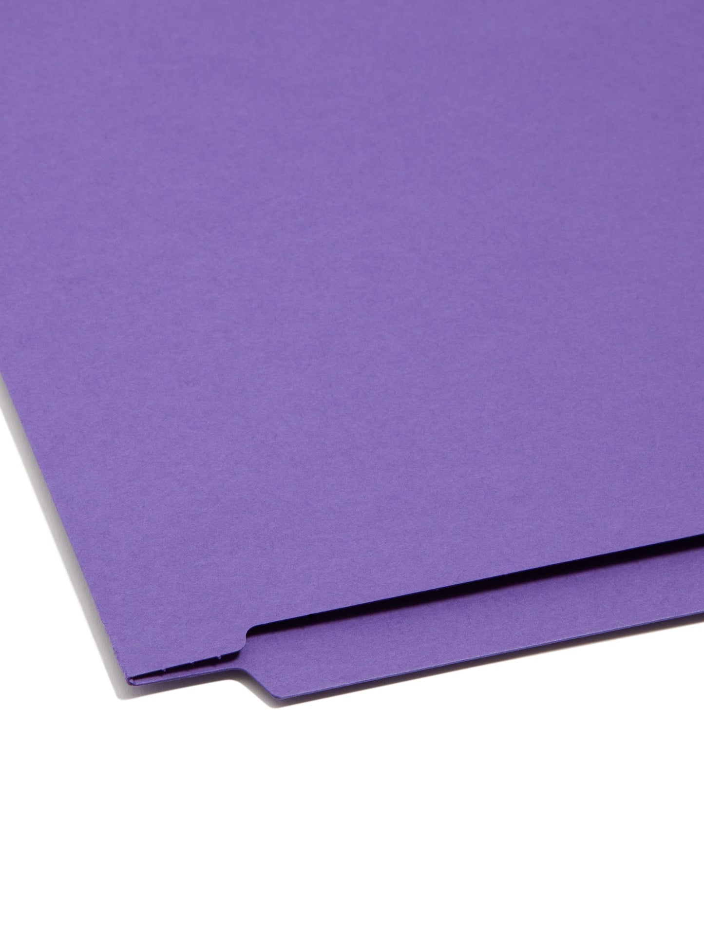 Shelf-Master® Reinforced End Tab Fastener File Folders, Straight-Cut Tab, Purple Color, Letter Size, Set of 50, 086486254403