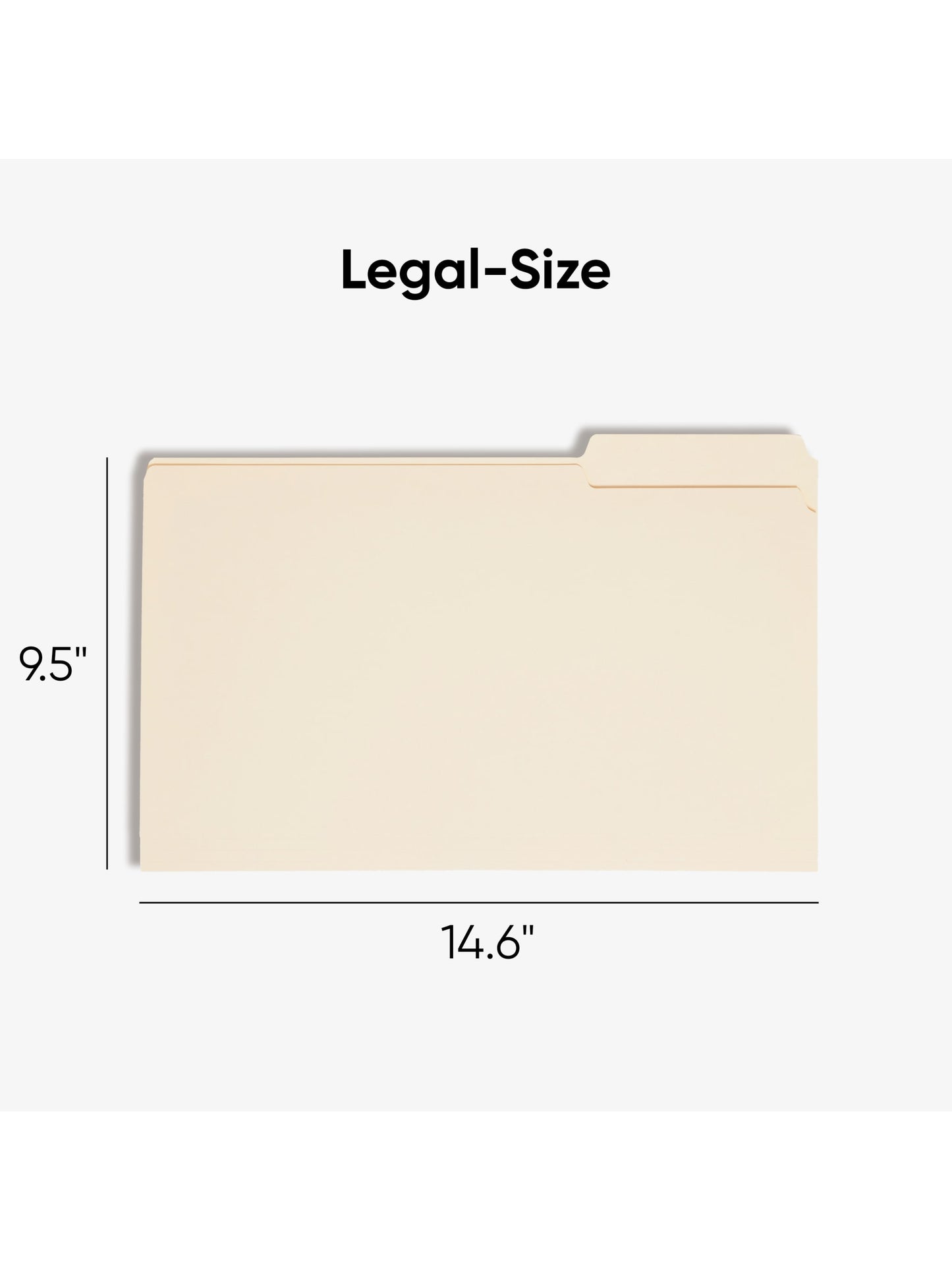 Standard File Folders, 1/3-Cut Tab, Assorted Positions, Manila Color, Legal Size, Set of 100, 086486153300