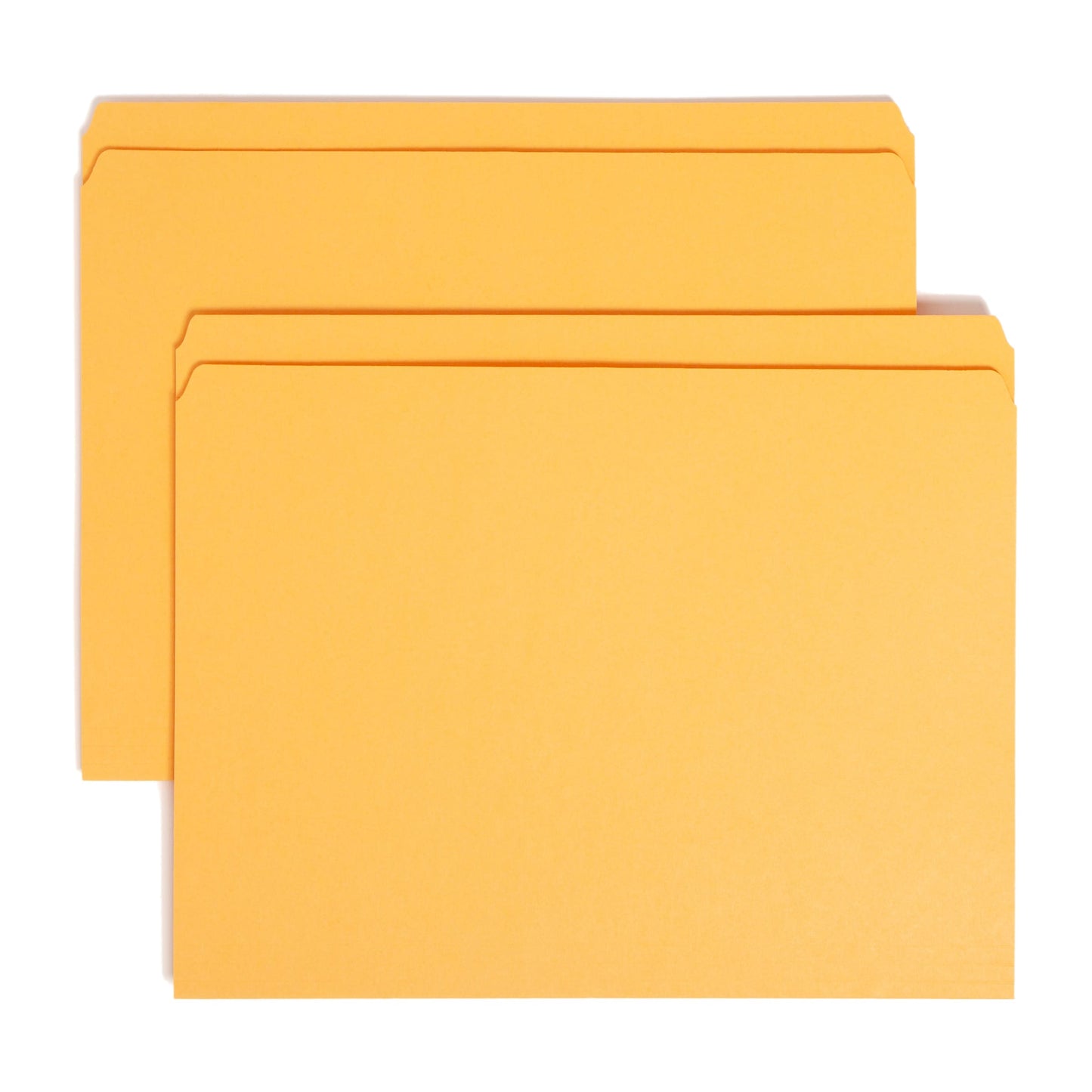 Reinforced Tab File Folders, Straight-Cut Tab, Gold Color, Letter Size, Set of 100, 086486122108