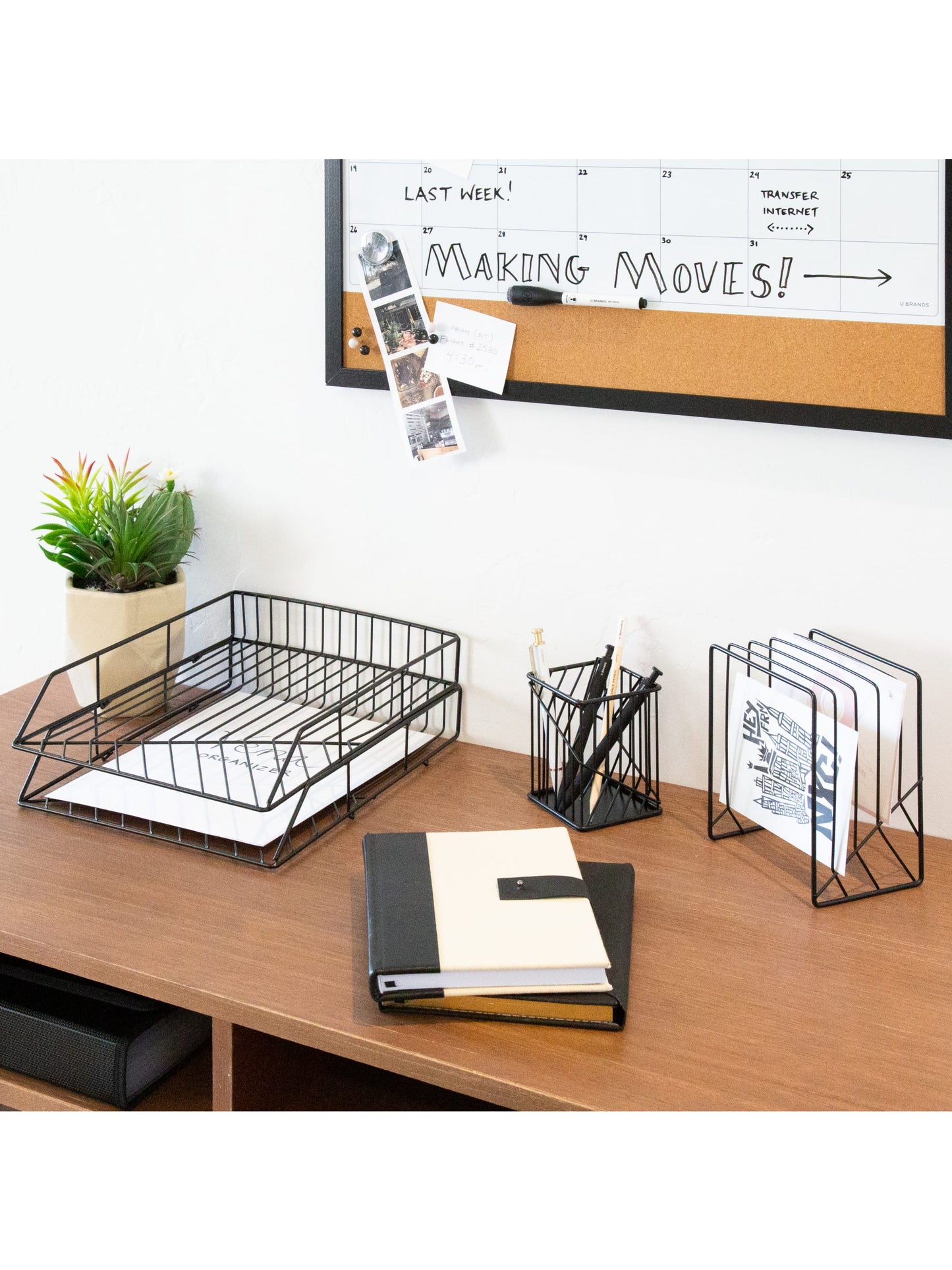 Vena Desk Org Set, Vena, Black, Black, Set of 4, 817894020041