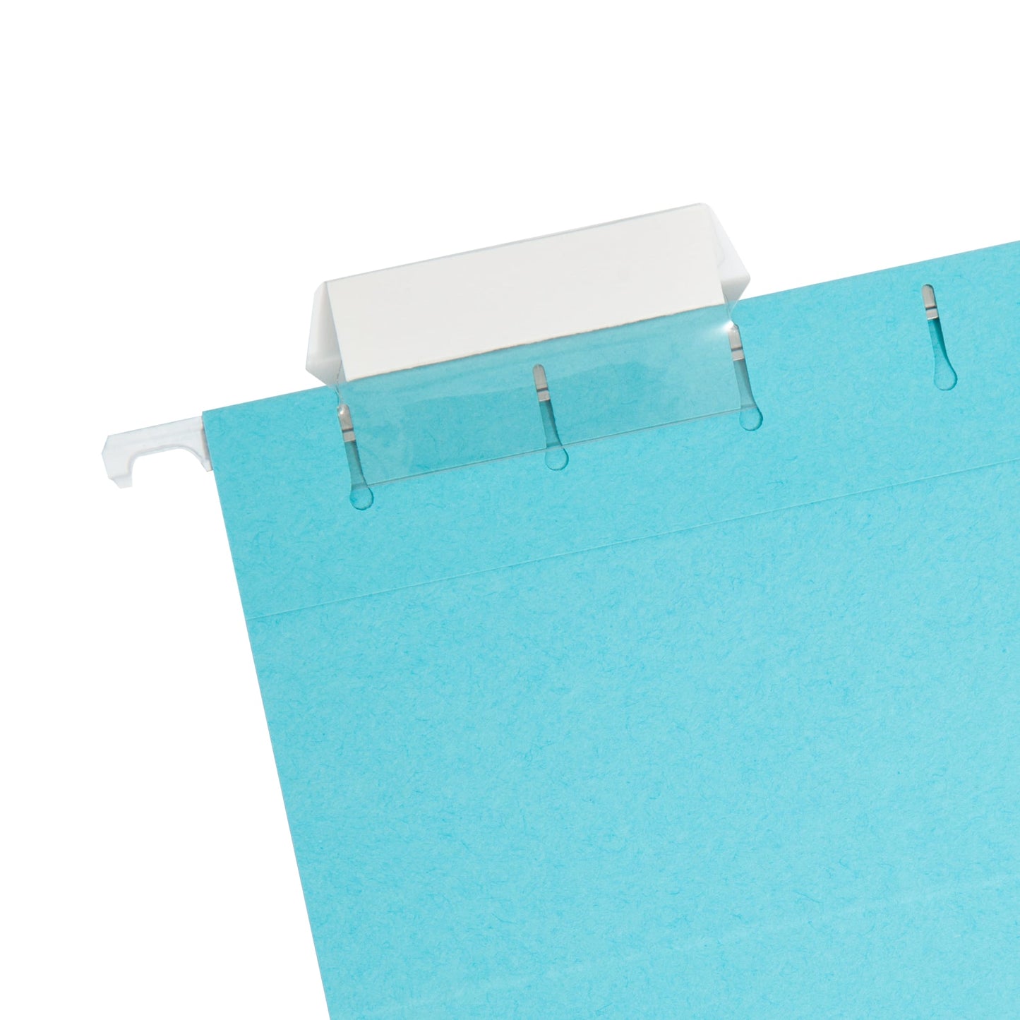 Standard Hanging File Folders with 1/5-Cut Tabs, Aqua Color, Letter Size, Set of 25, 086486640589