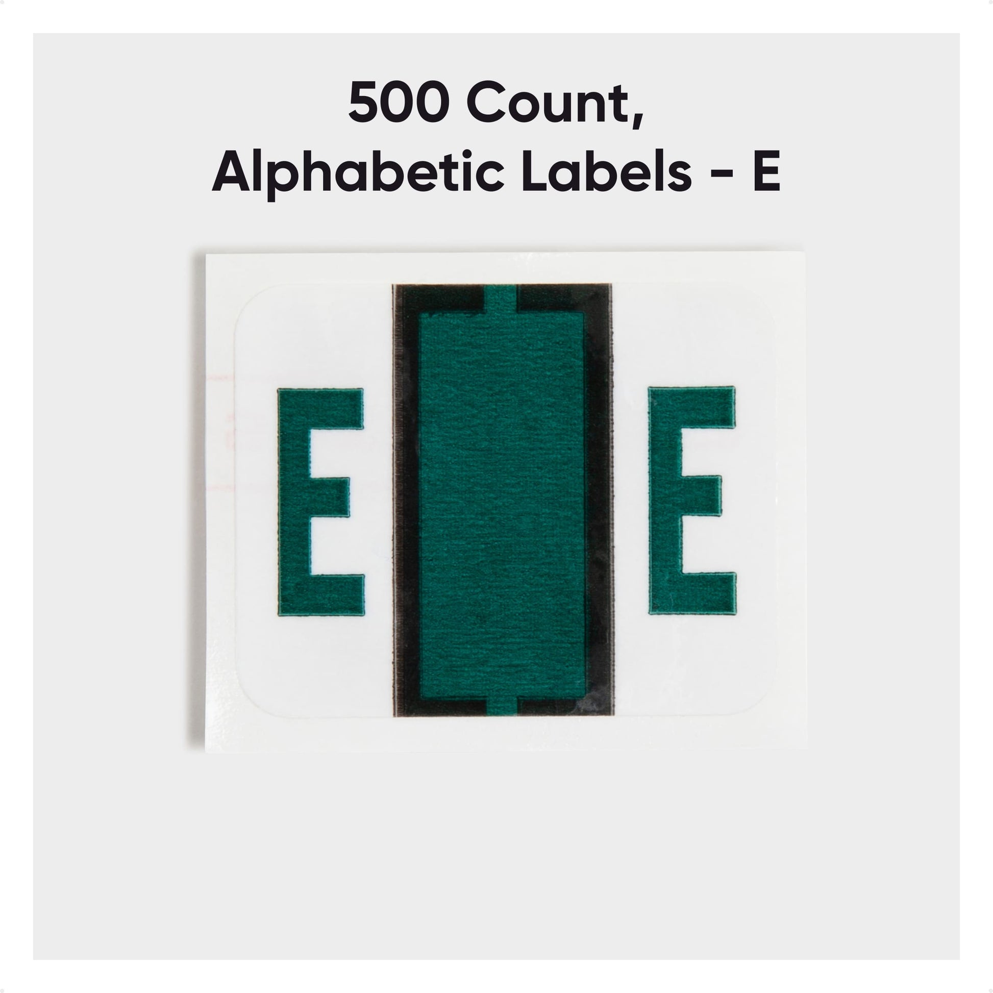 BCCR Bar Style Color-Coded Alphabetic Labels, A-Z Rolls, Dark Green Color, 1-1/4" X 1" Size, Set of 50, 086486670753