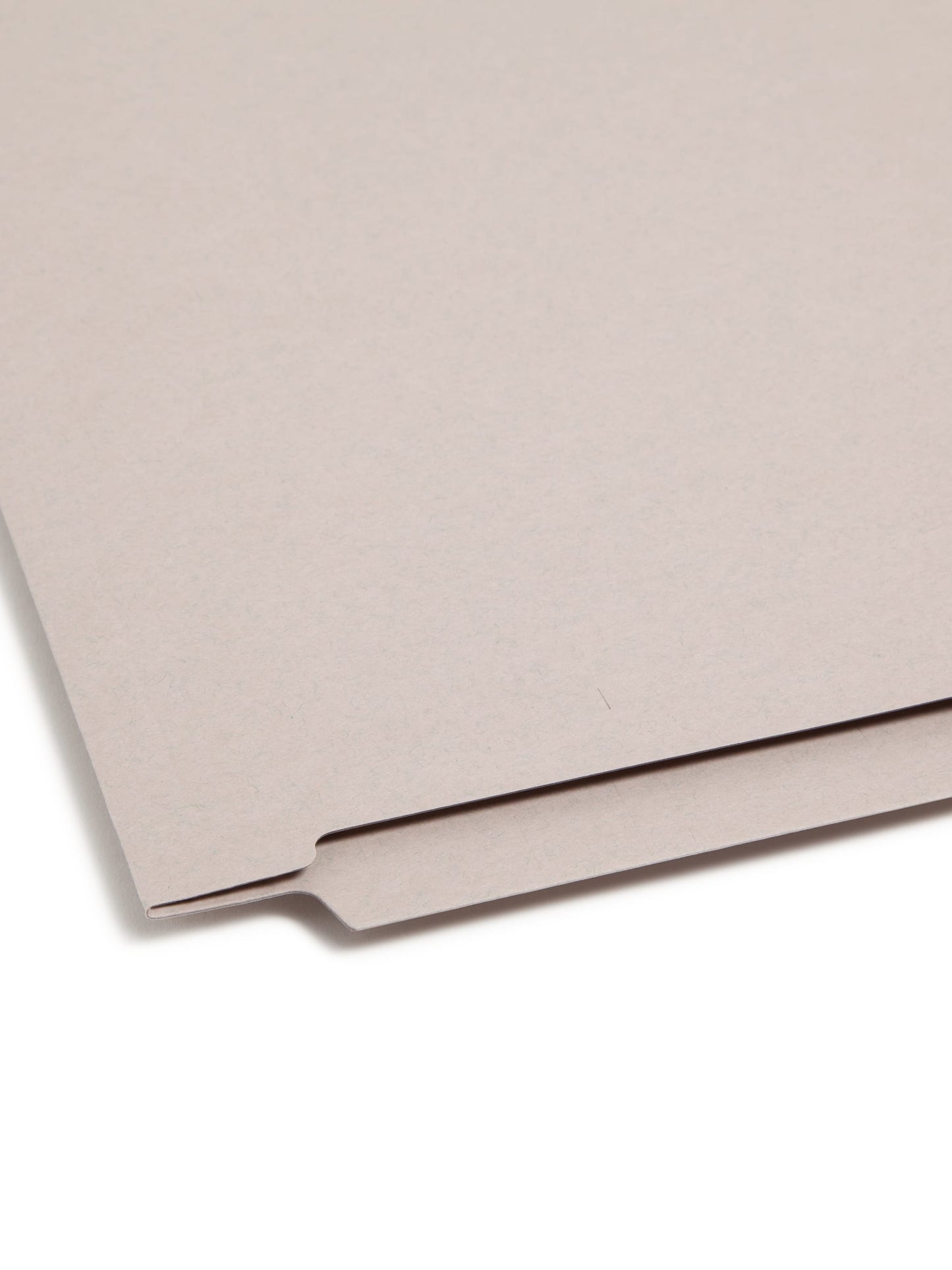 Shelf-Master® Reinforced End Tab Fastener File Folders, Straight-Cut Tab, Gray Color, Letter Size, Set of 50, 086486258494