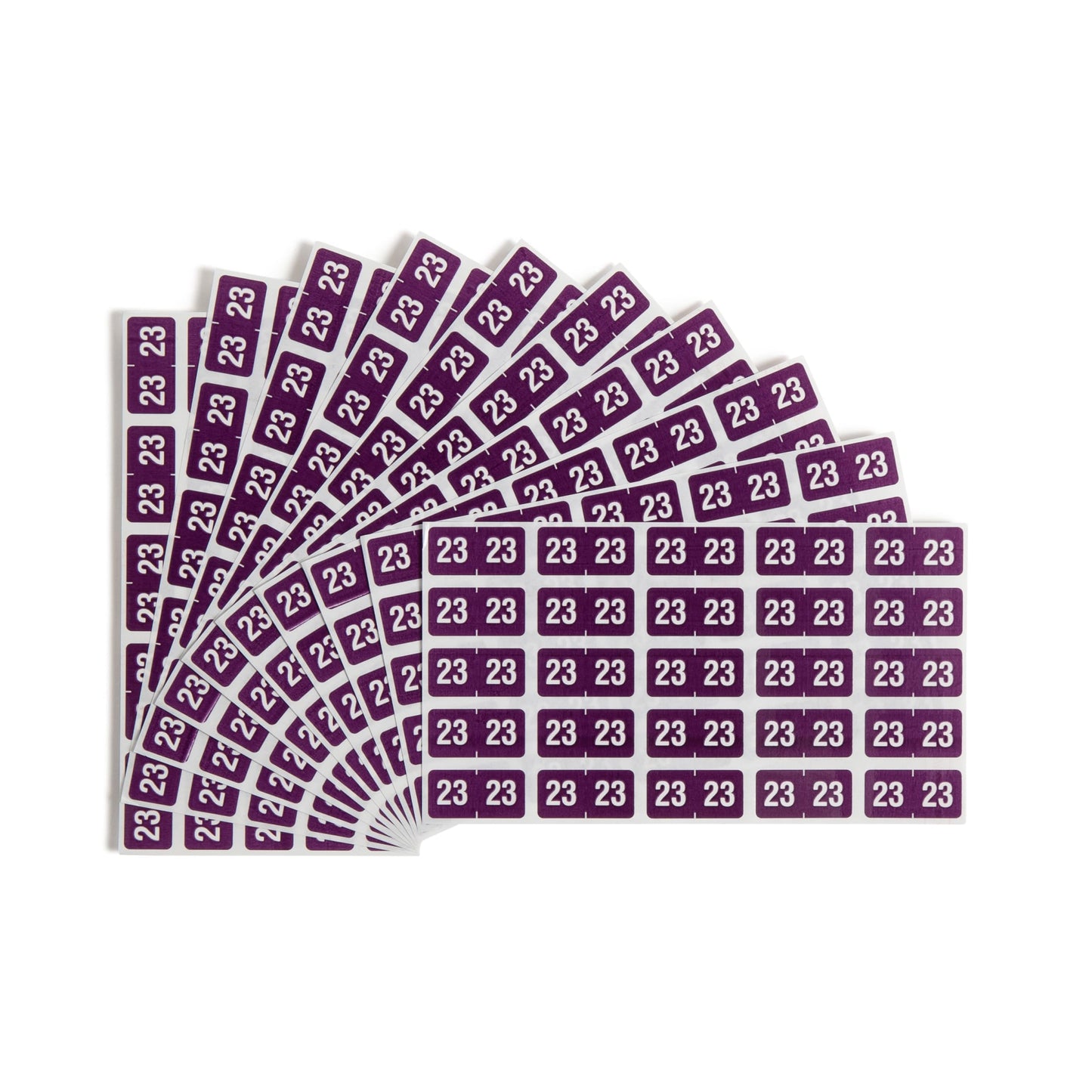 ETS Color-Coded Year Labels - Sheets, Purple Color, 1" X 1/2" Size, Set of 250, 086486679237