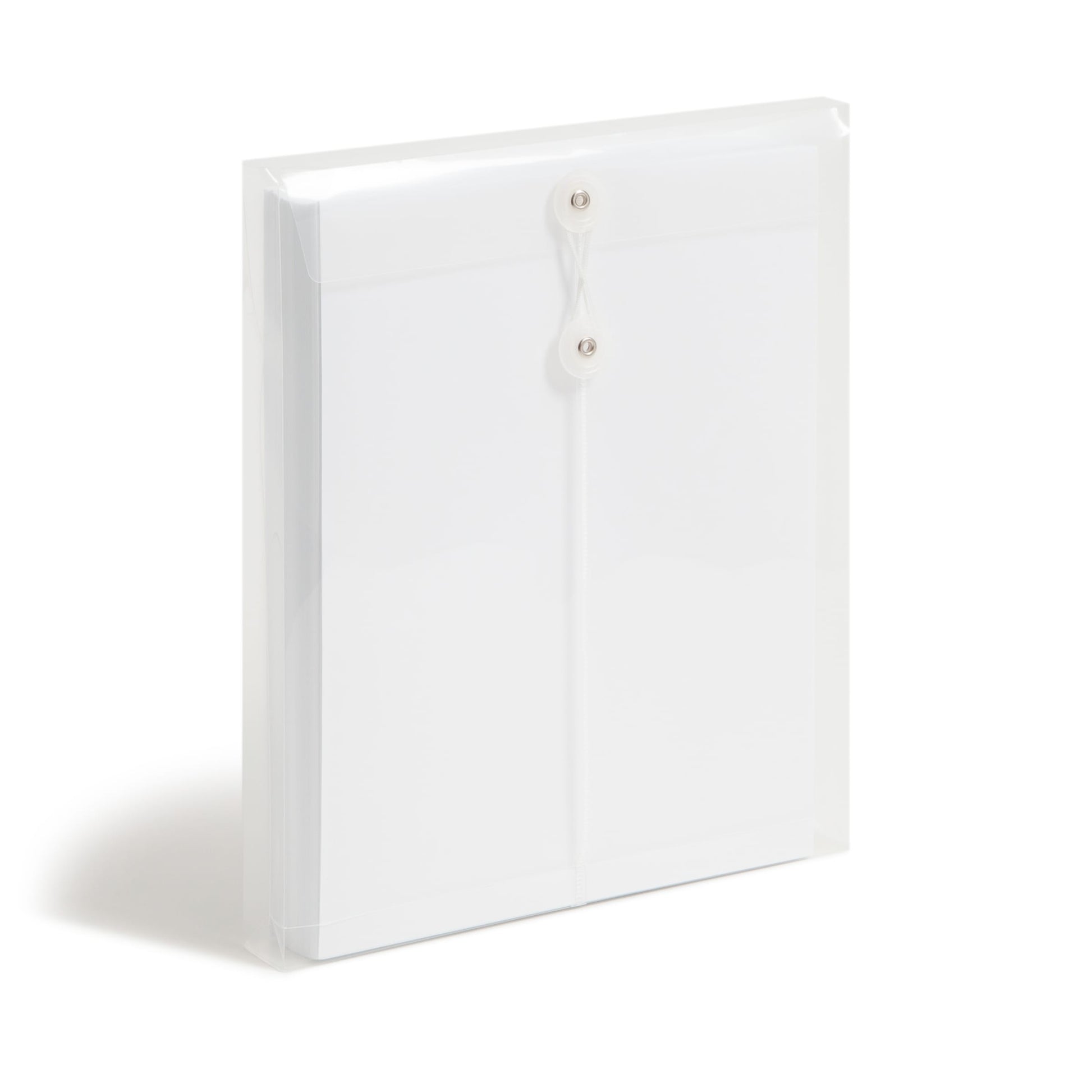 Top Load Poly Envelopes with String Tie Closure, 1-1/4 Inch Expansion, Clear Color, Letter Size, Set of 5, 086486895408