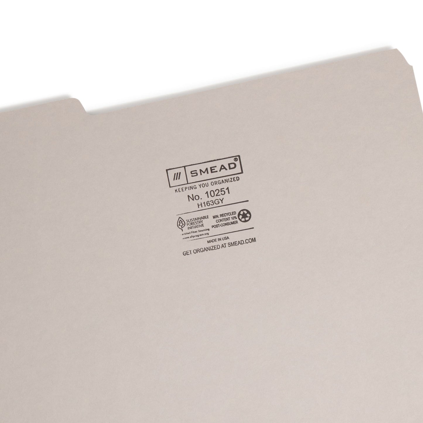 Interior File Folders, Gray Color, Letter Size, Set of 100, 086486102513