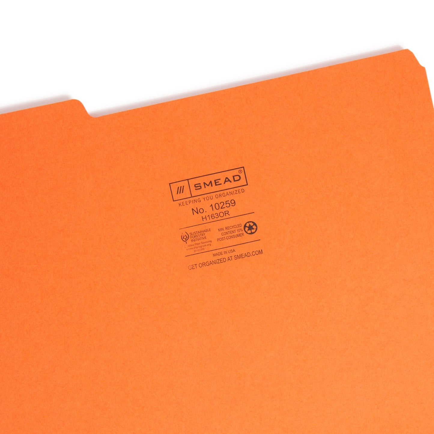 Interior File Folders, Orange Color, Letter Size, Set of 100, 086486102599