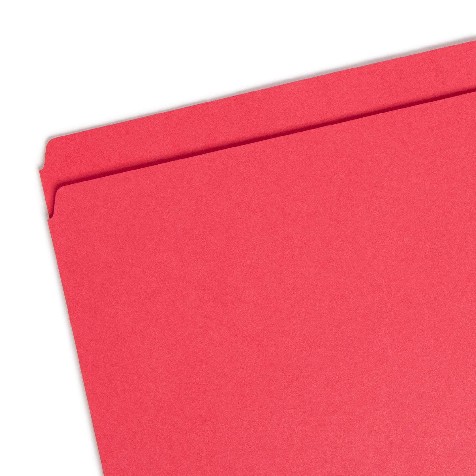 Standard File Folders, Straight-Cut Tab, Red Color, Letter Size, Set of 100, 086486109437