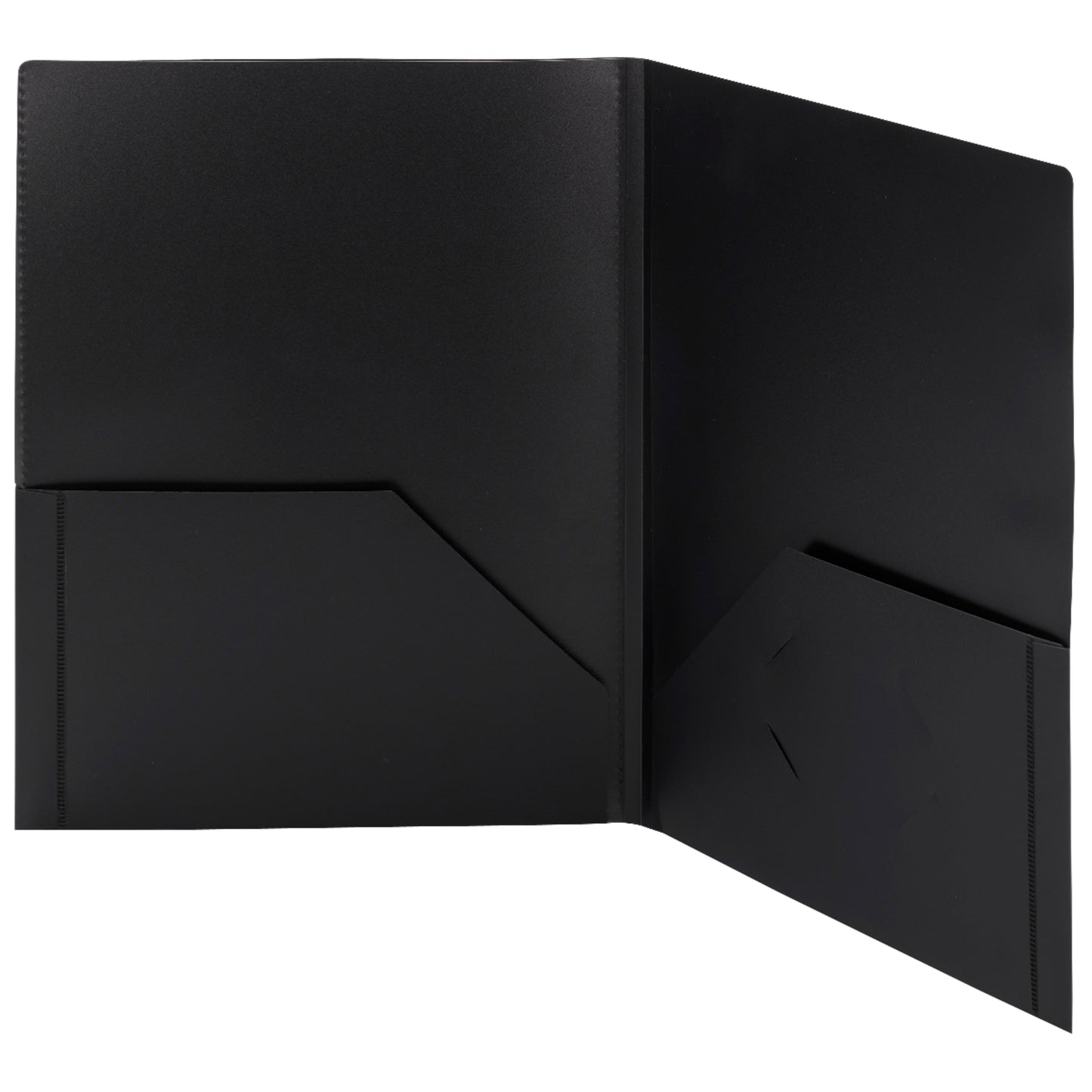Frame View Poly Two-Pocket Folders, Black Color, Letter Size, Set of 5, 086486877053