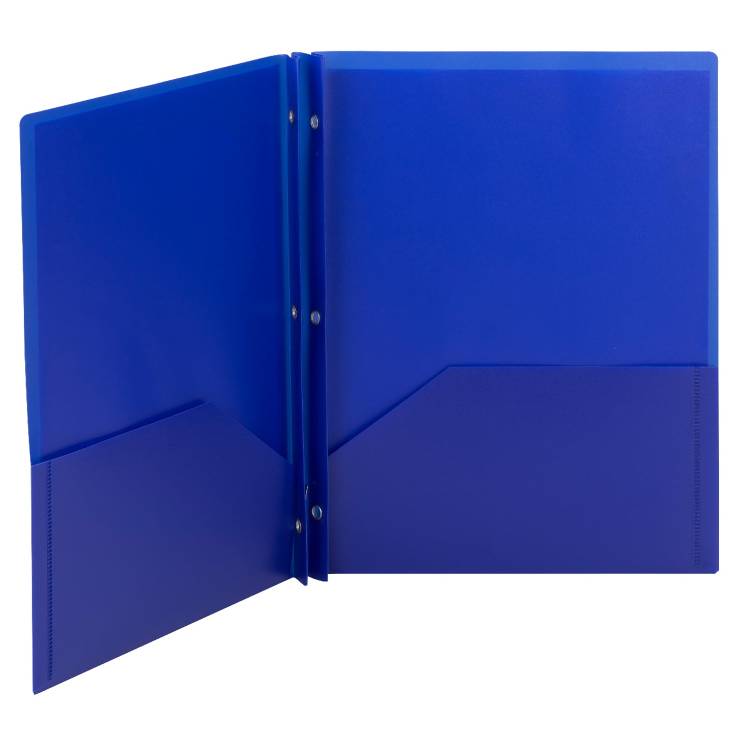 Poly Two-Pocket Folders with Fasteners, Dark Blue Color, Letter Size, Set of 25, 30086486877269