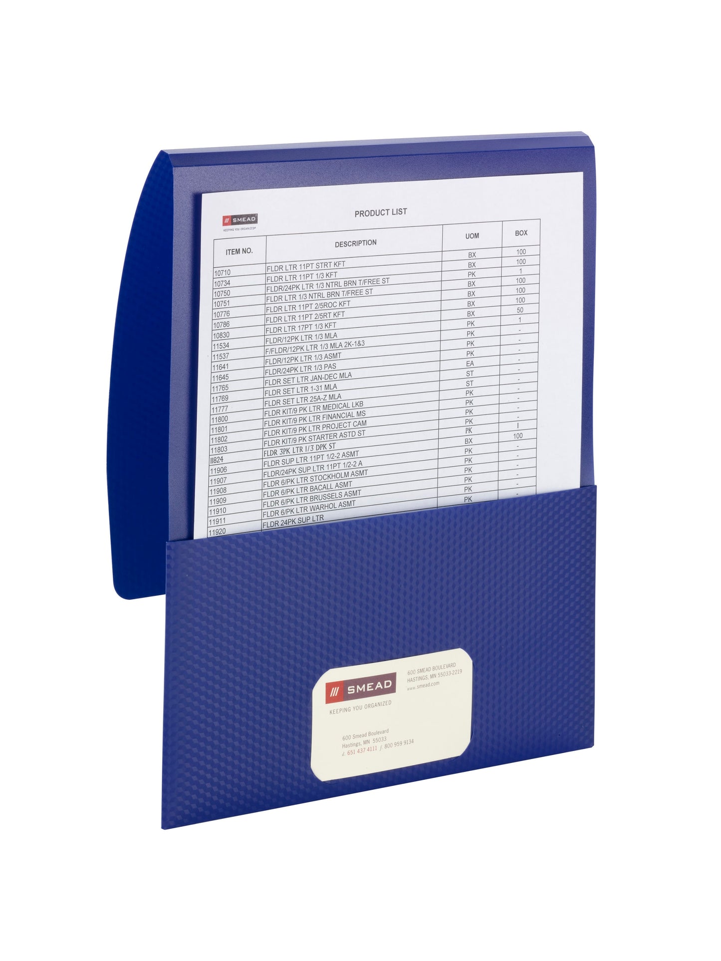 Organized Up® Poly Stackit® Folders, 1 Pocket, Dark Blue Color, Letter Size, 086486878067