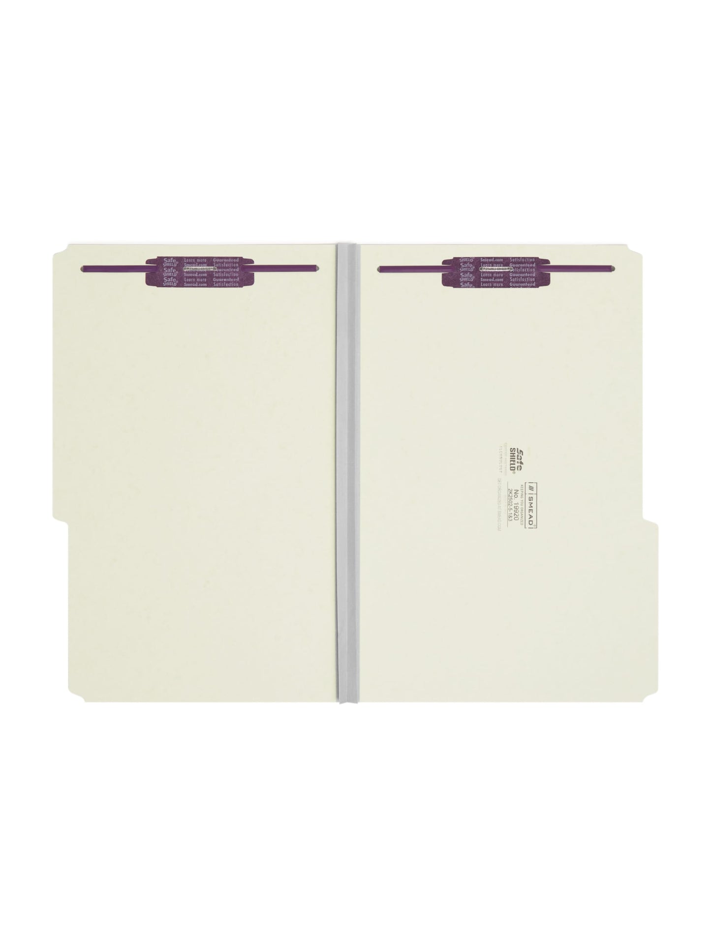 SafeSHIELD® Pressboard Fastener File Folders, 2 inch Expansion, 2/5-Cut Right Tab, Gray/Green Color, Legal Size, Set of 25, 086486199209