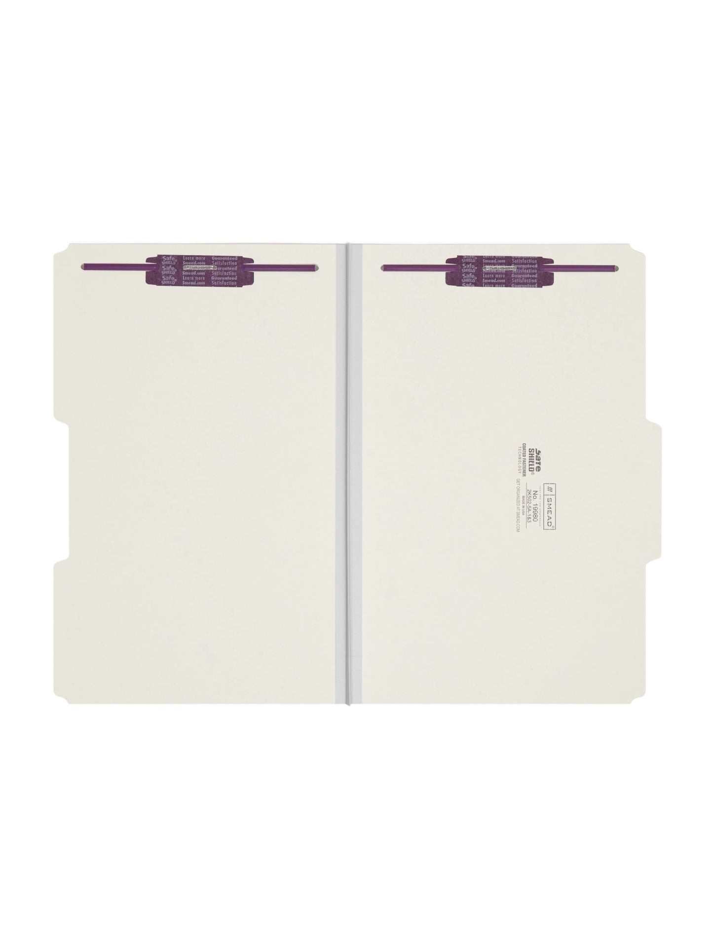 SafeSHIELD® Pressboard Fastener File Folders, 2/5-Cut Right of Center Tab, Gray/Green Color, Legal Size, Set of 25, 086486199803