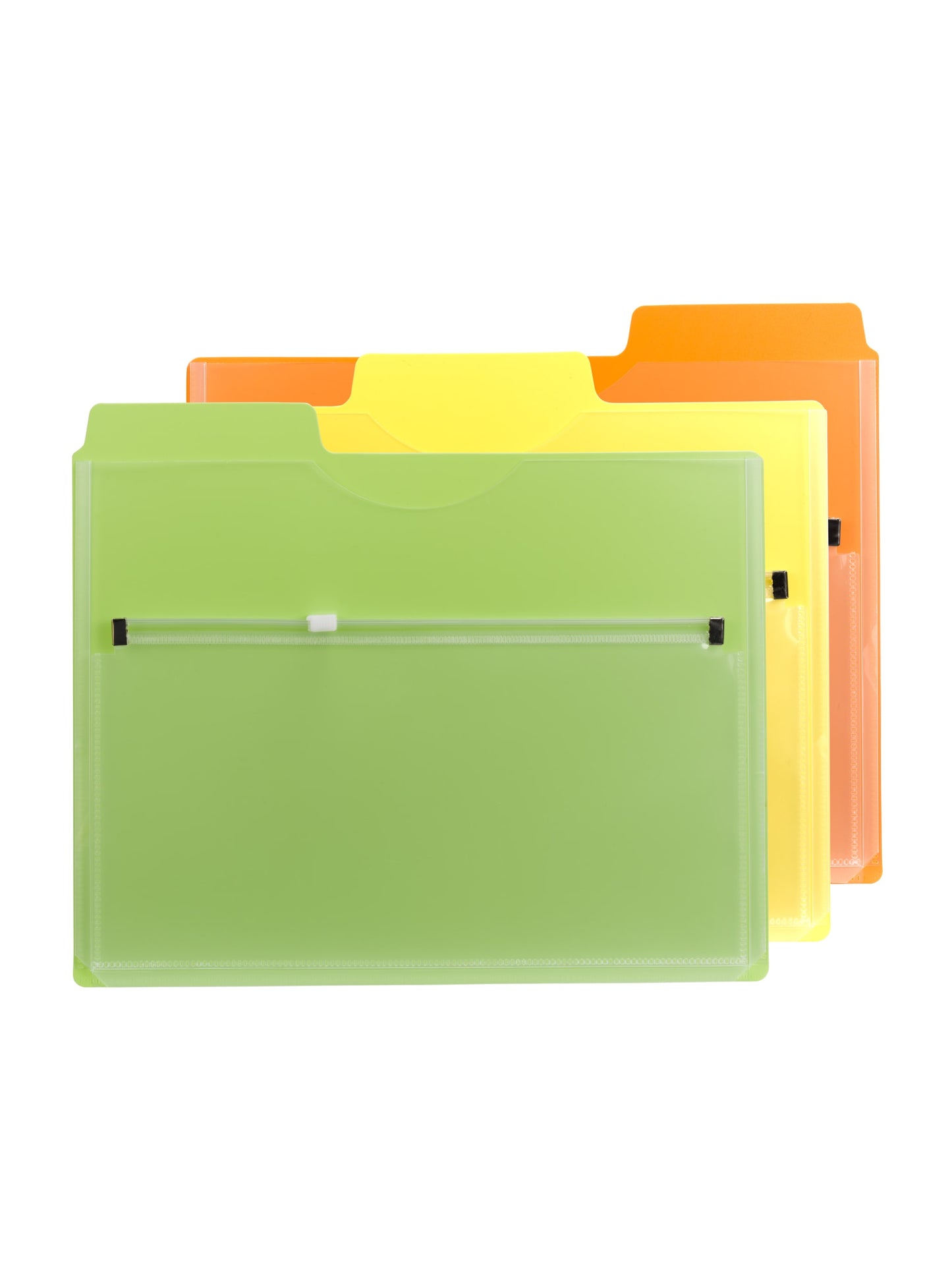 Poly Project Organizers with Zip Pouch, 1/3-Cut Tab, Assorted Colors Color, Letter Size, Set of 1, 086486896184