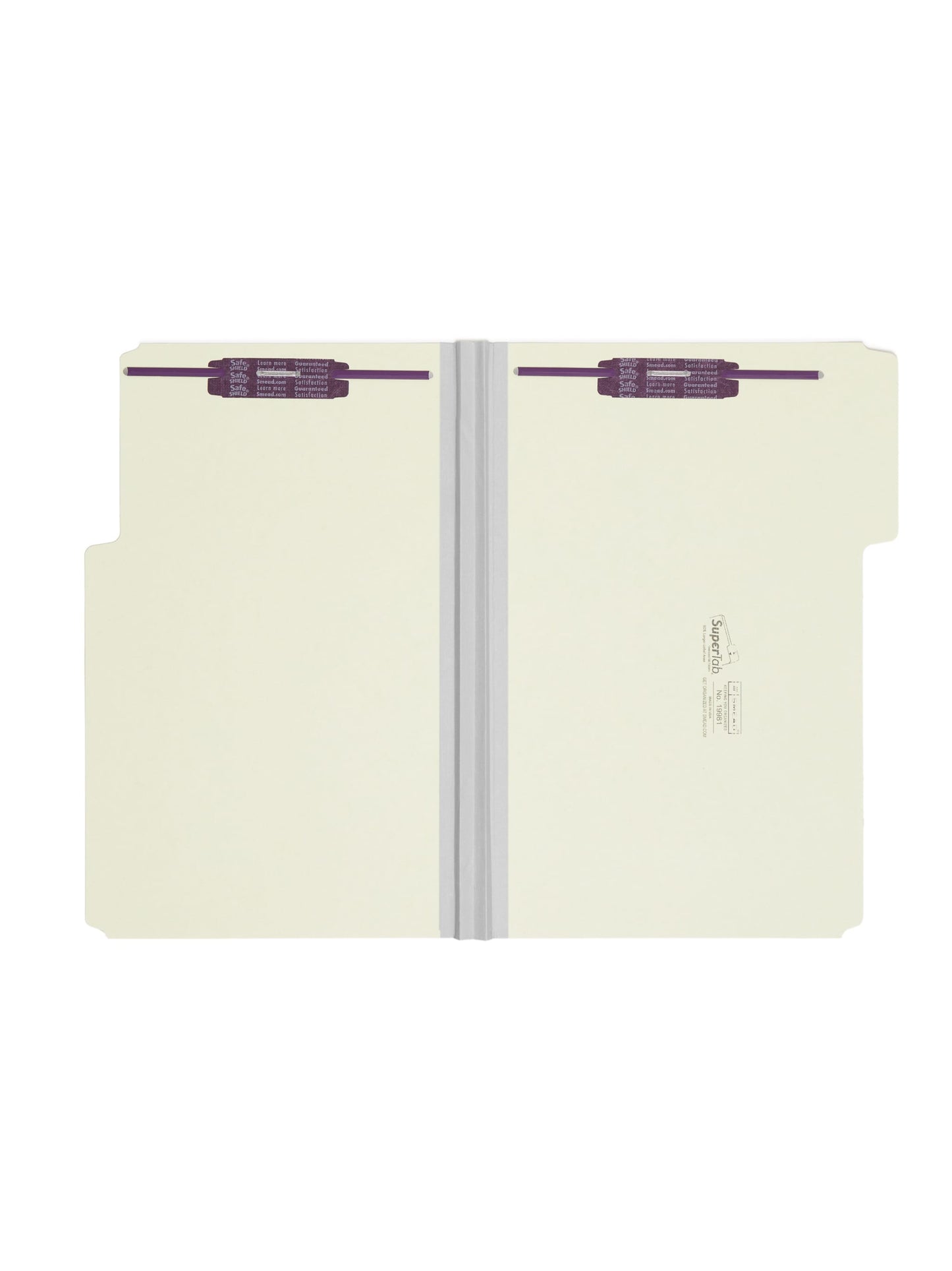 SuperTab® Pressboard Fastener File Folders, Gray/Green Color, Legal Size, Set of 25, 086486199810