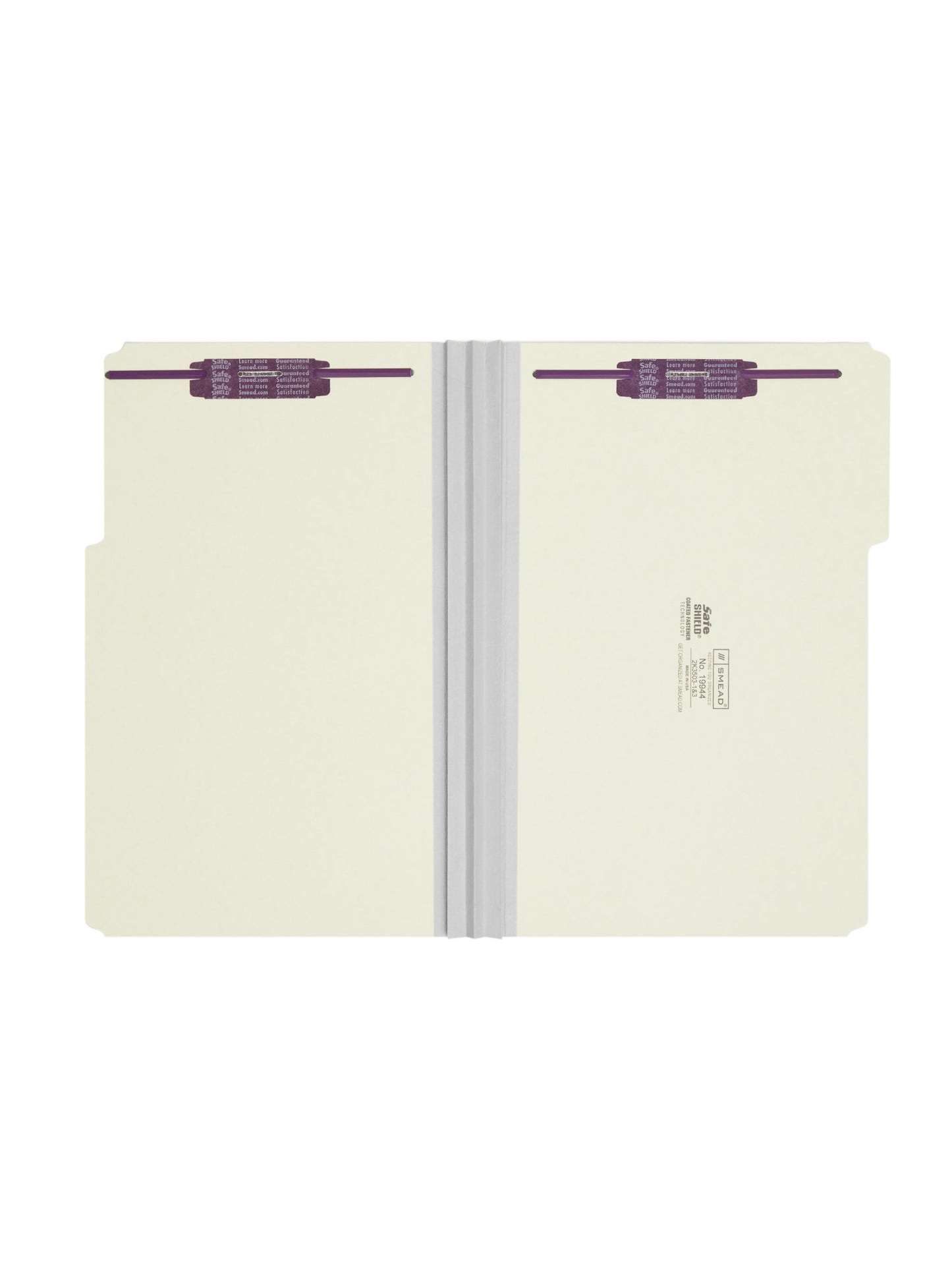 SafeSHIELD® Pressboard Fastener File Folders, Gray/Green Color, Legal Size, Set of 25, 086486199445