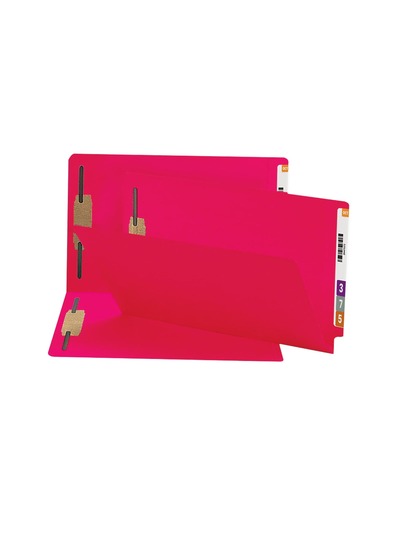 Shelf-Master® Reinforced End Tab Fastener File Folders, Straight-Cut Tab, Red Color, Legal Size, Set of 50, 086486287401