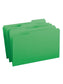 Reinforced Tab File Folders, 1/3-Cut Tab, Green Color, Legal Size, Set of 100, 086486171342