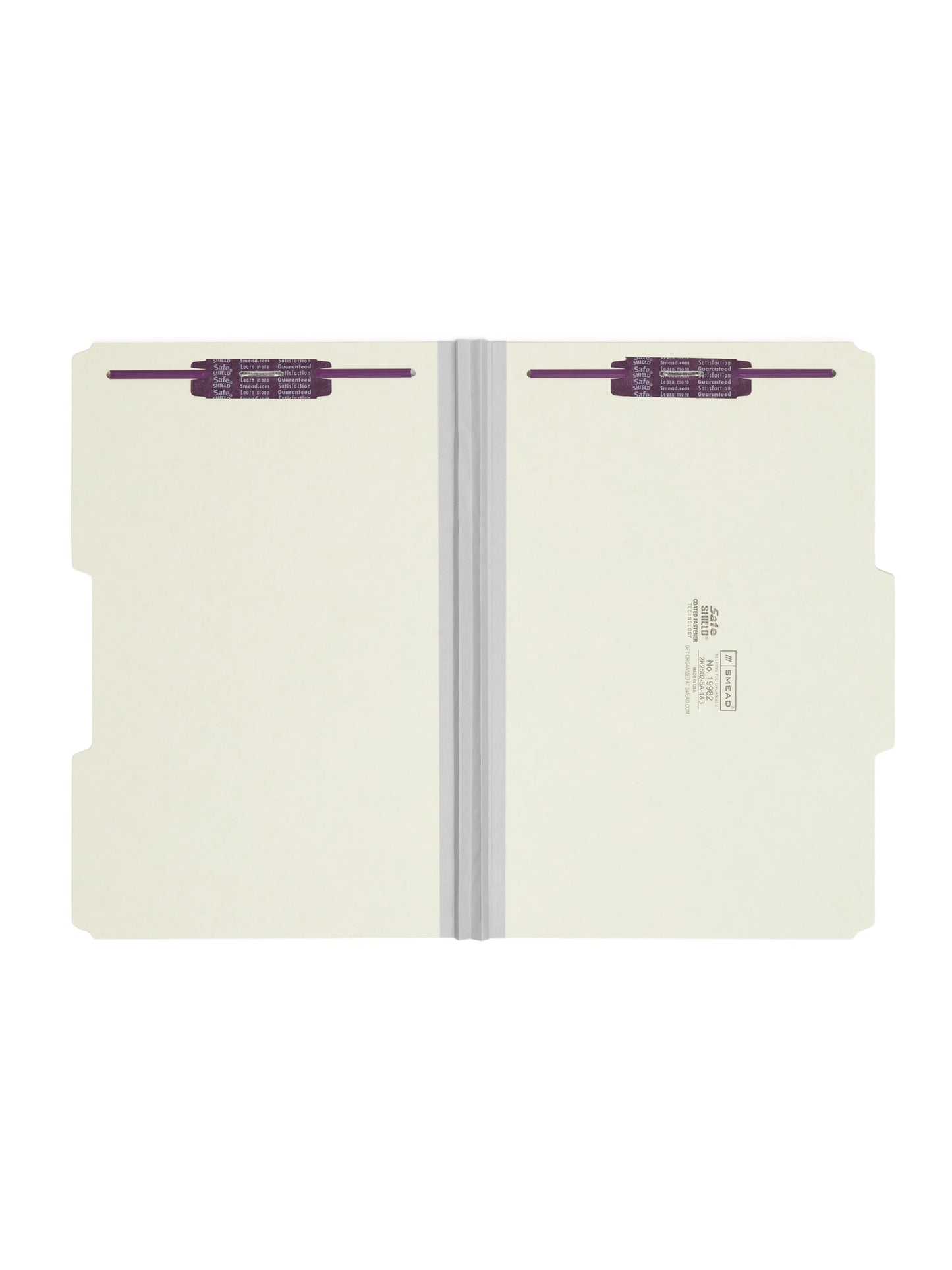 SafeSHIELD® Pressboard Fastener File Folders, 2/5-Cut Guide Height Right of Center Tab, Gray/Green Color, Legal Size, Set of 25, 086486199827