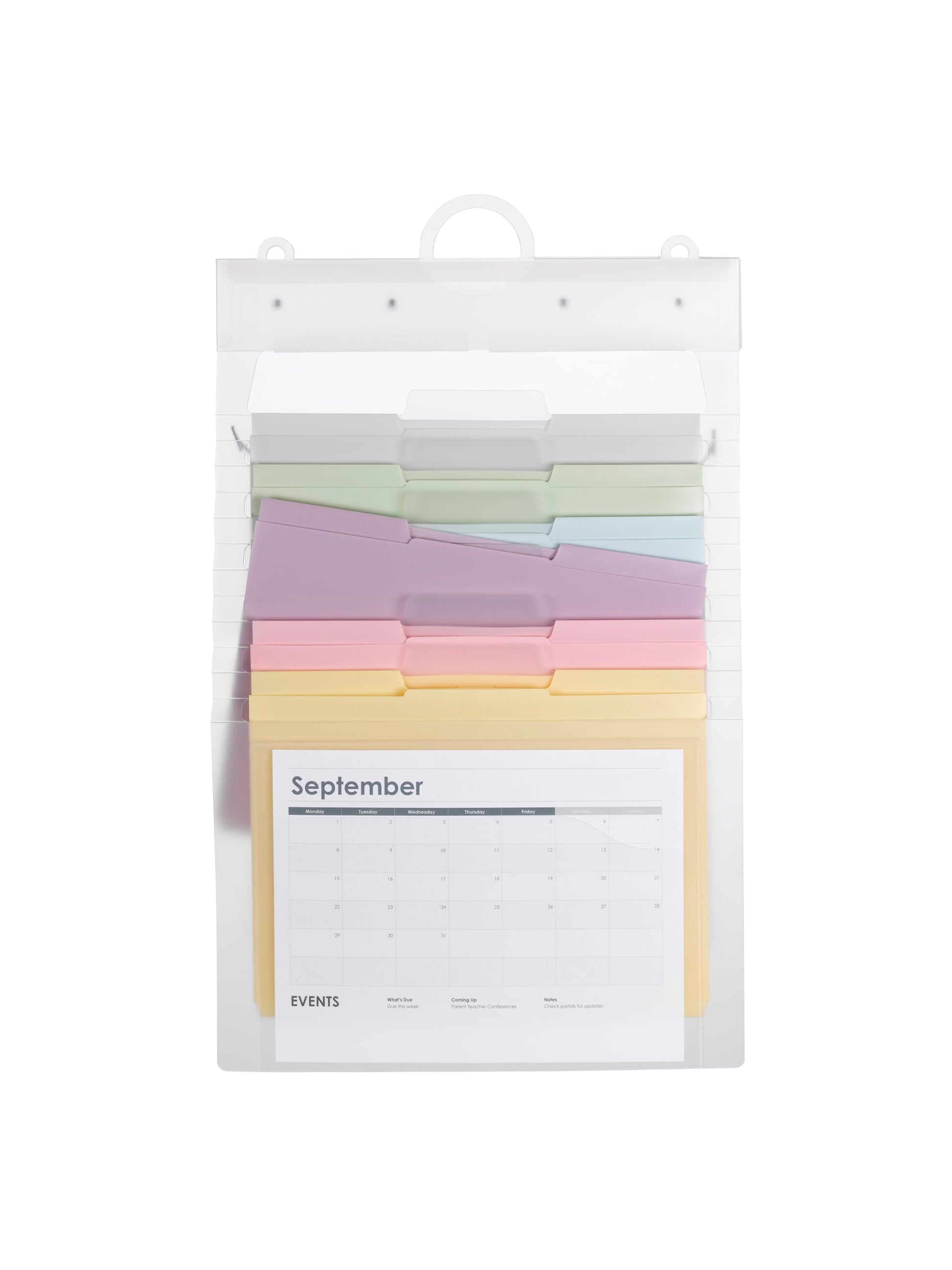 Cascading Wall Organizers, 6 Pockets, Assorted Colors Color, Letter Size, Set of 1, 086486920643