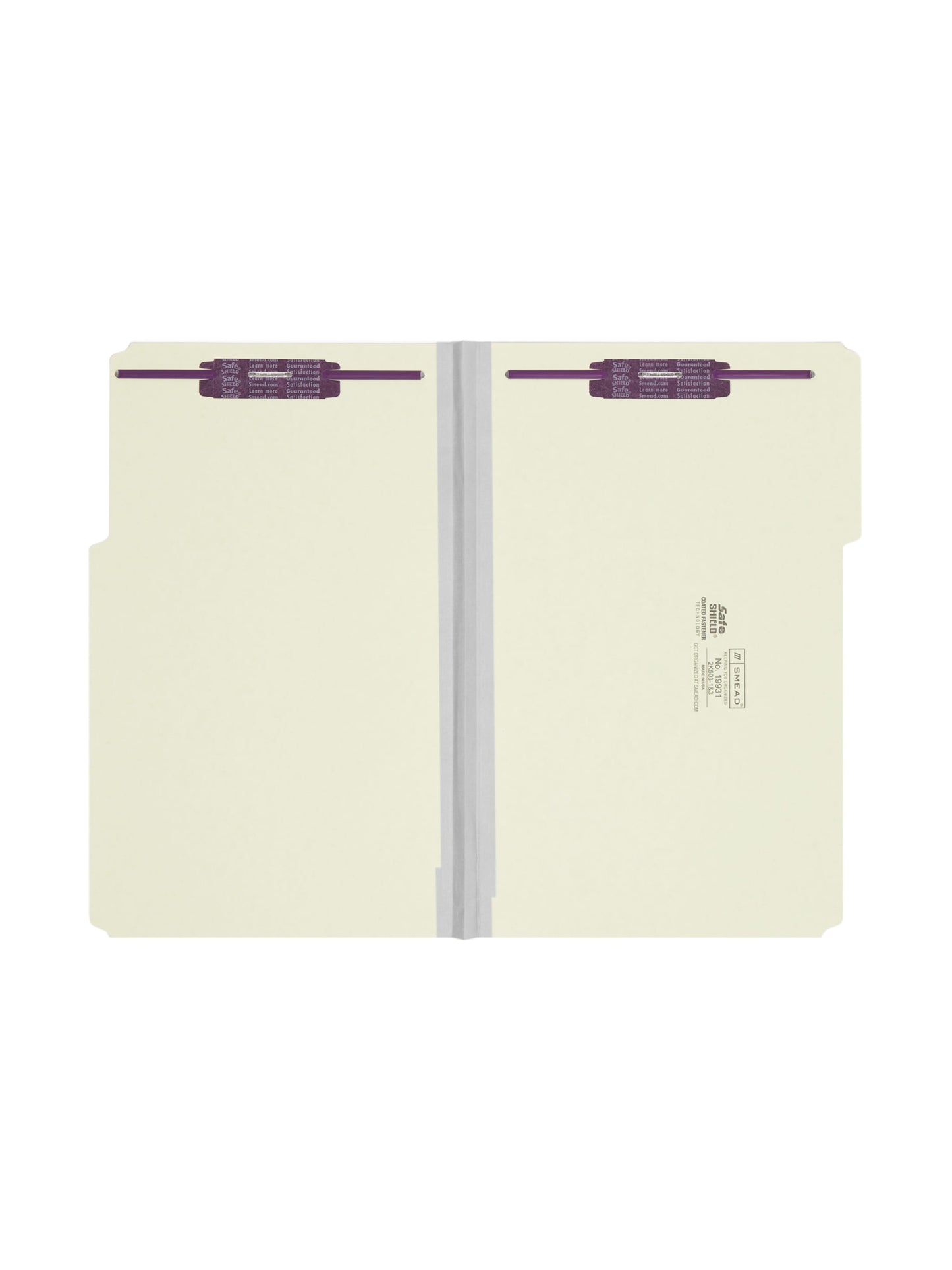 SafeSHIELD® Pressboard Fastener File Folders, 1 inch Expansion, 1/3-Cut Tab, Gray/Green Color, Legal Size,
