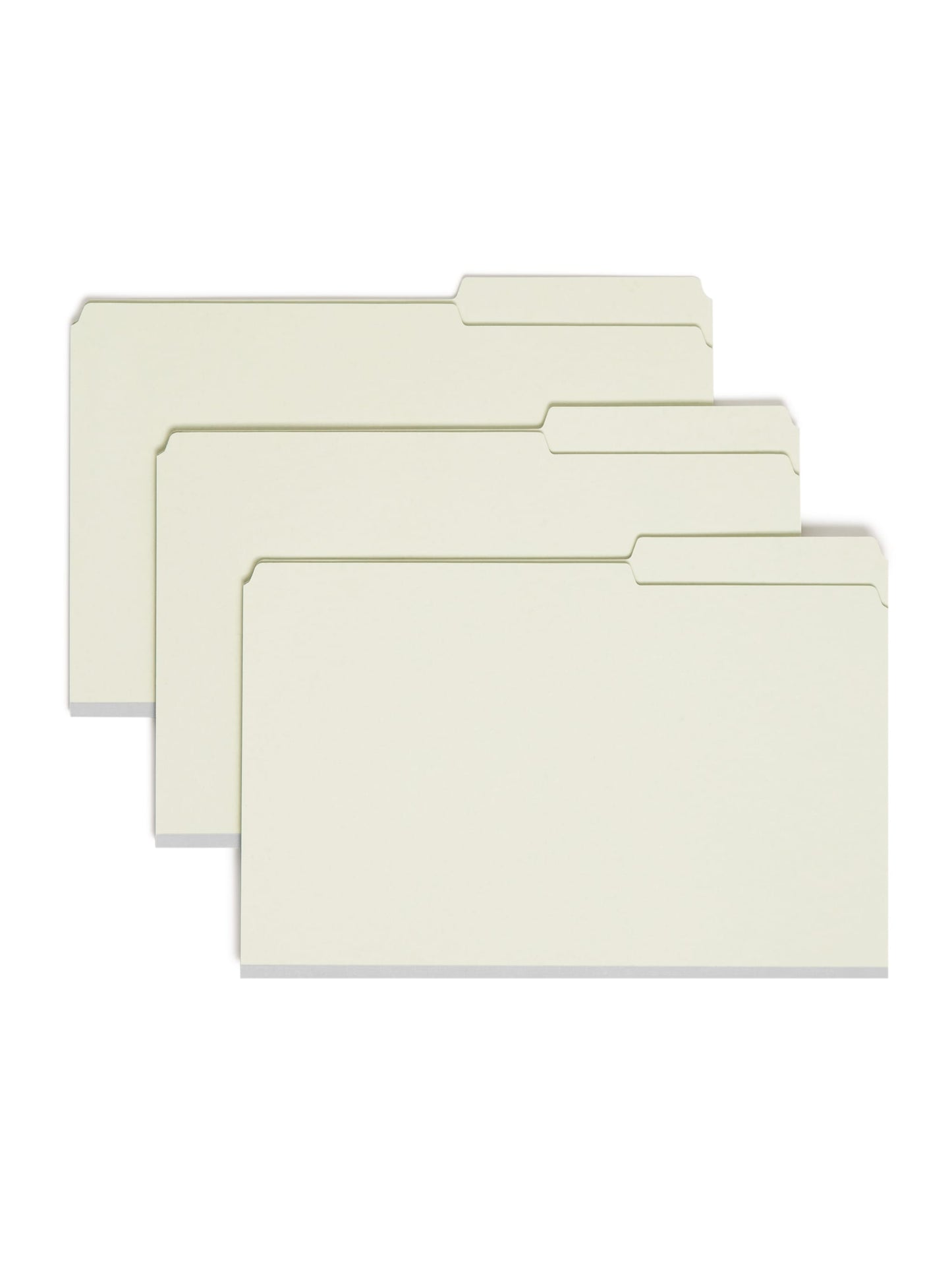 SafeSHIELD® Pressboard Fastener File Folders, 2 inch Expansion, 2/5-Cut Right Tab, Gray/Green Color, Legal Size, Set of 25, 086486199209