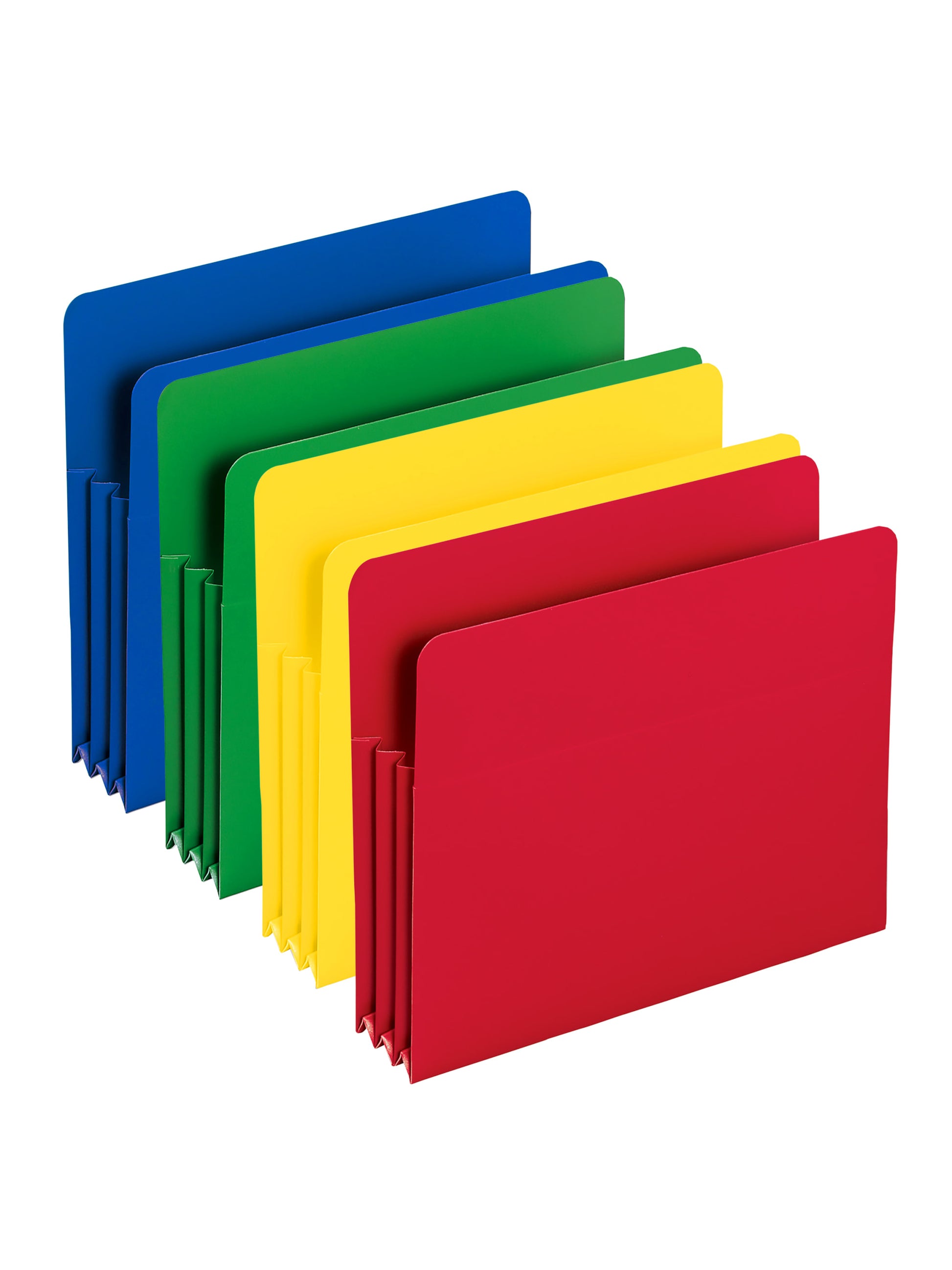 Poly File Pocket, 3-1/2-Inch Expansion, Straight-Cut Tab, Assorted Colors Color, Letter Size, Set of 1, 086486735001