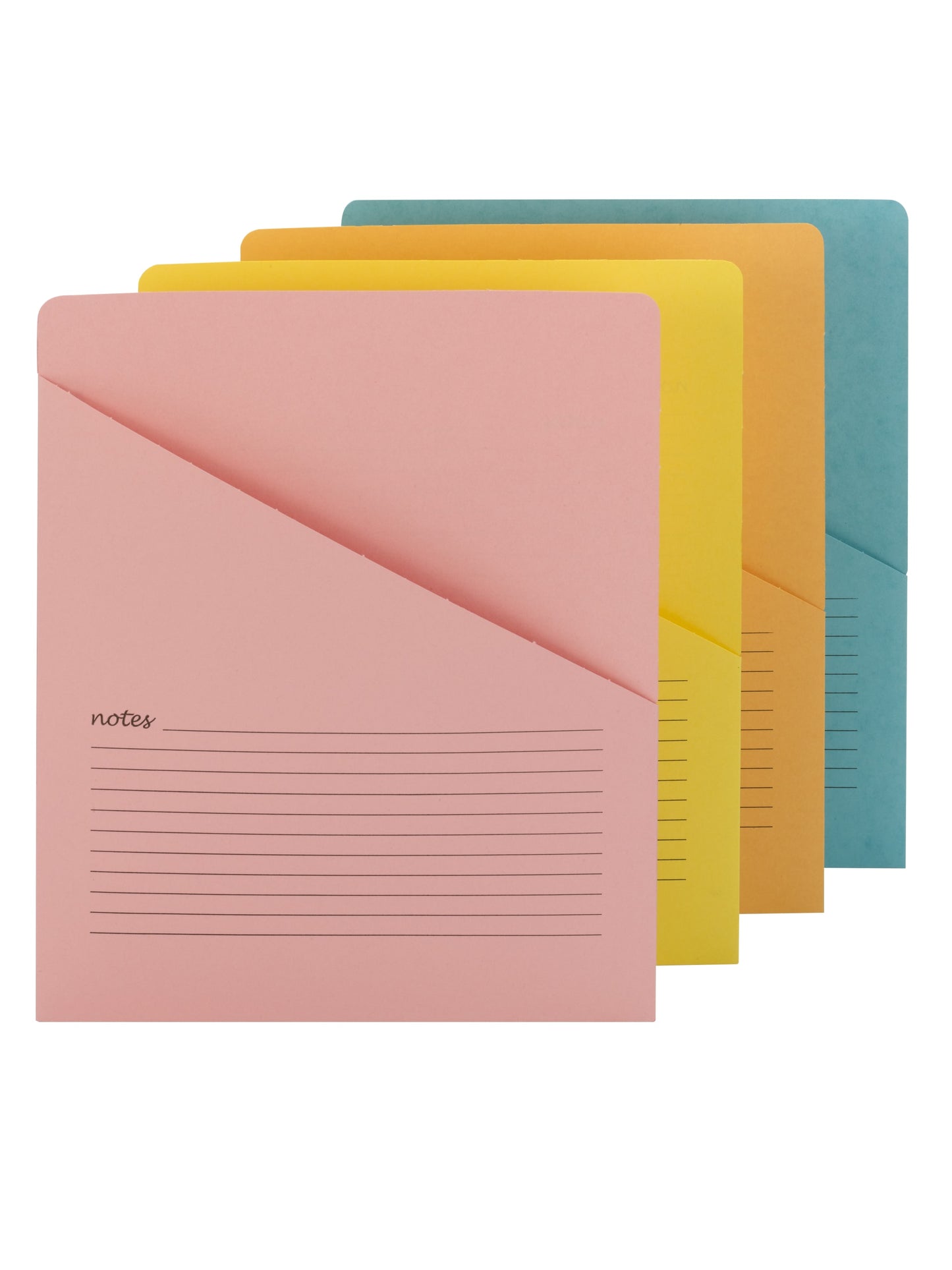 Organized Up® Notes File Jackets, Flat-No Expansion, Assorted Colors Color, Letter Size, Set of 1, 086486754279