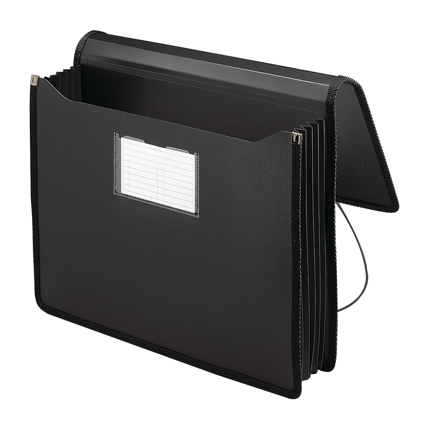 Premium Poly Wallets, 5-1/4-Inch expansion, Black Color, Letter Size, Set of 1, 086486715003