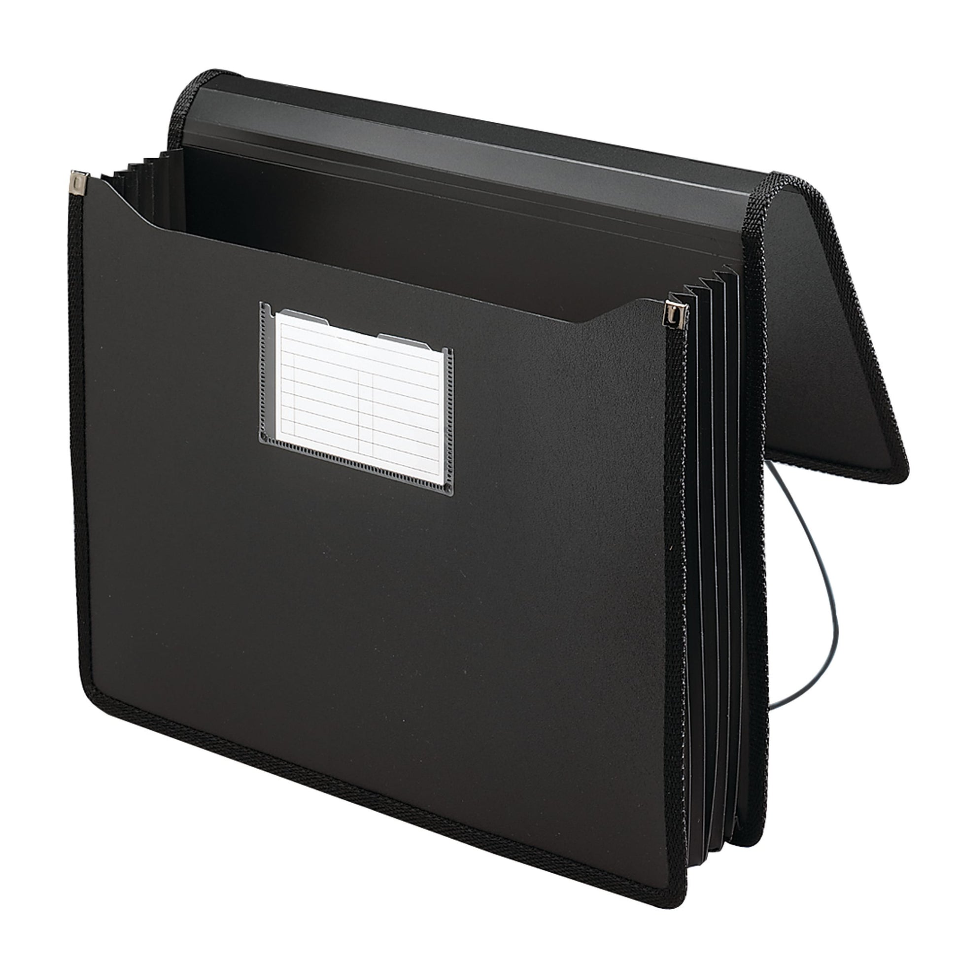 Premium Poly Wallets, 5-1/4-Inch expansion, Black Color, Letter Size, Set of 1, 086486715003