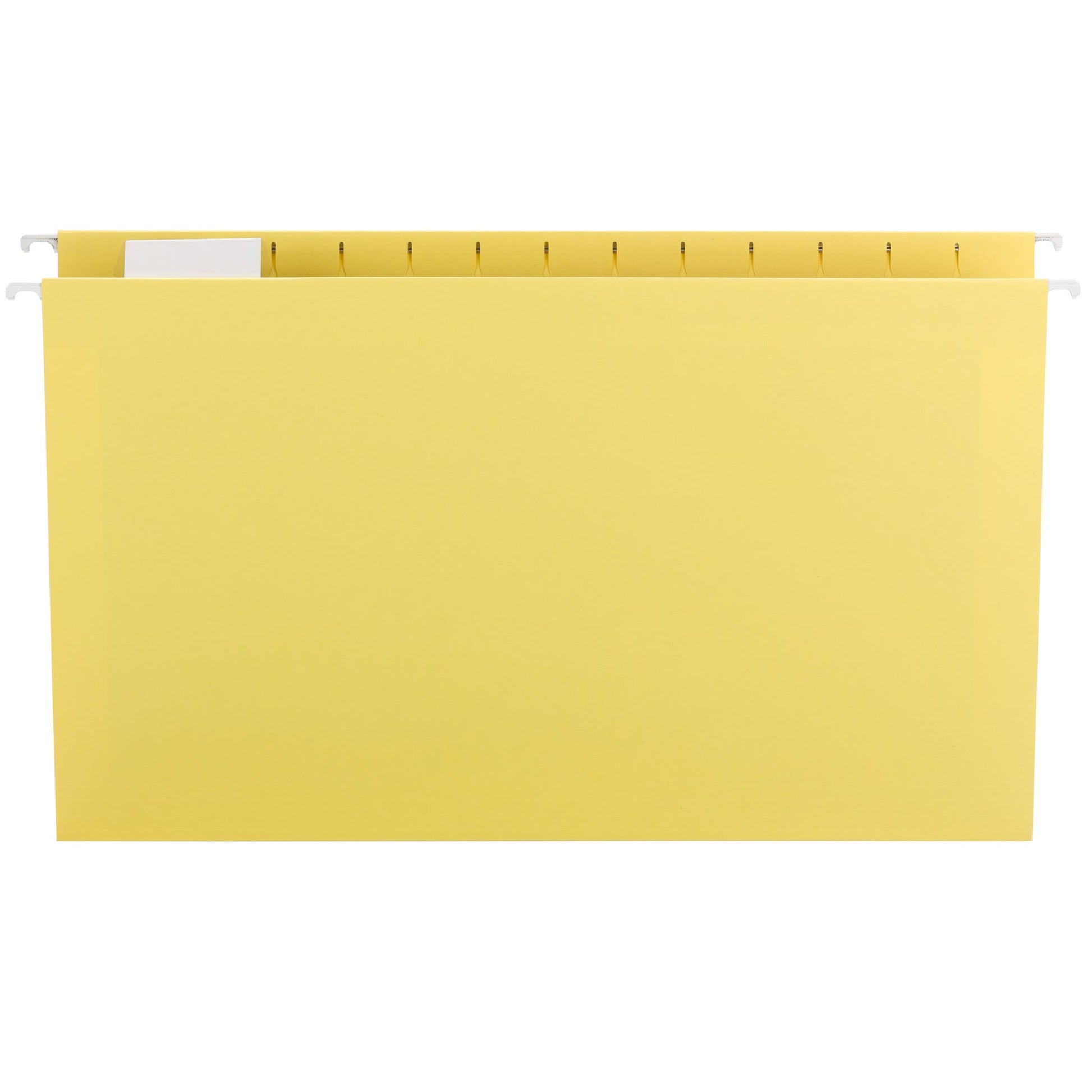 Standard Hanging File Folders with 1/5-Cut Tabs, Yellow Color, Legal Size, Set of 25, 086486641692