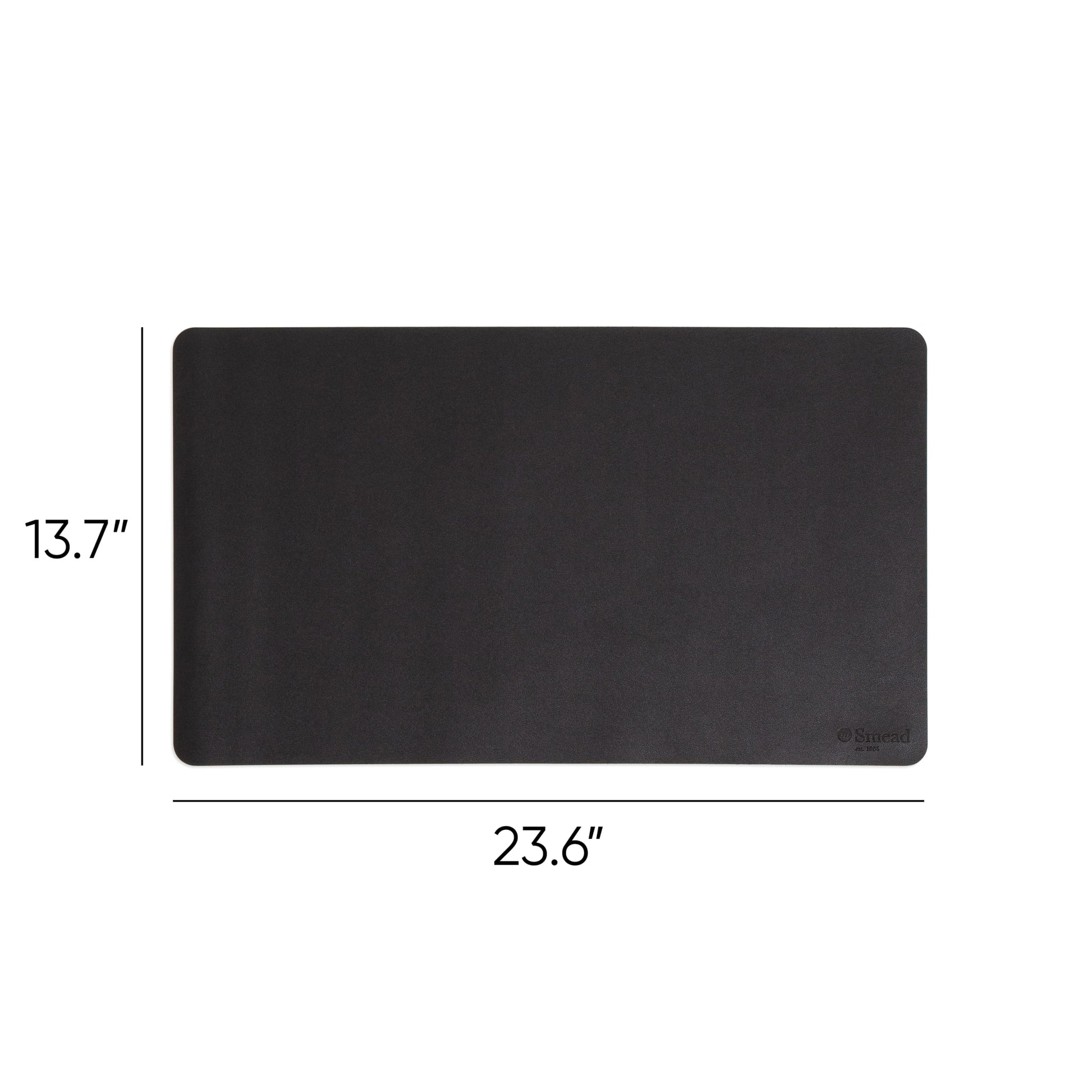 Vegan Leather Desk Pad, Charcoal Color, 23.6"X13.7" Size, Set of 1, 086486648387