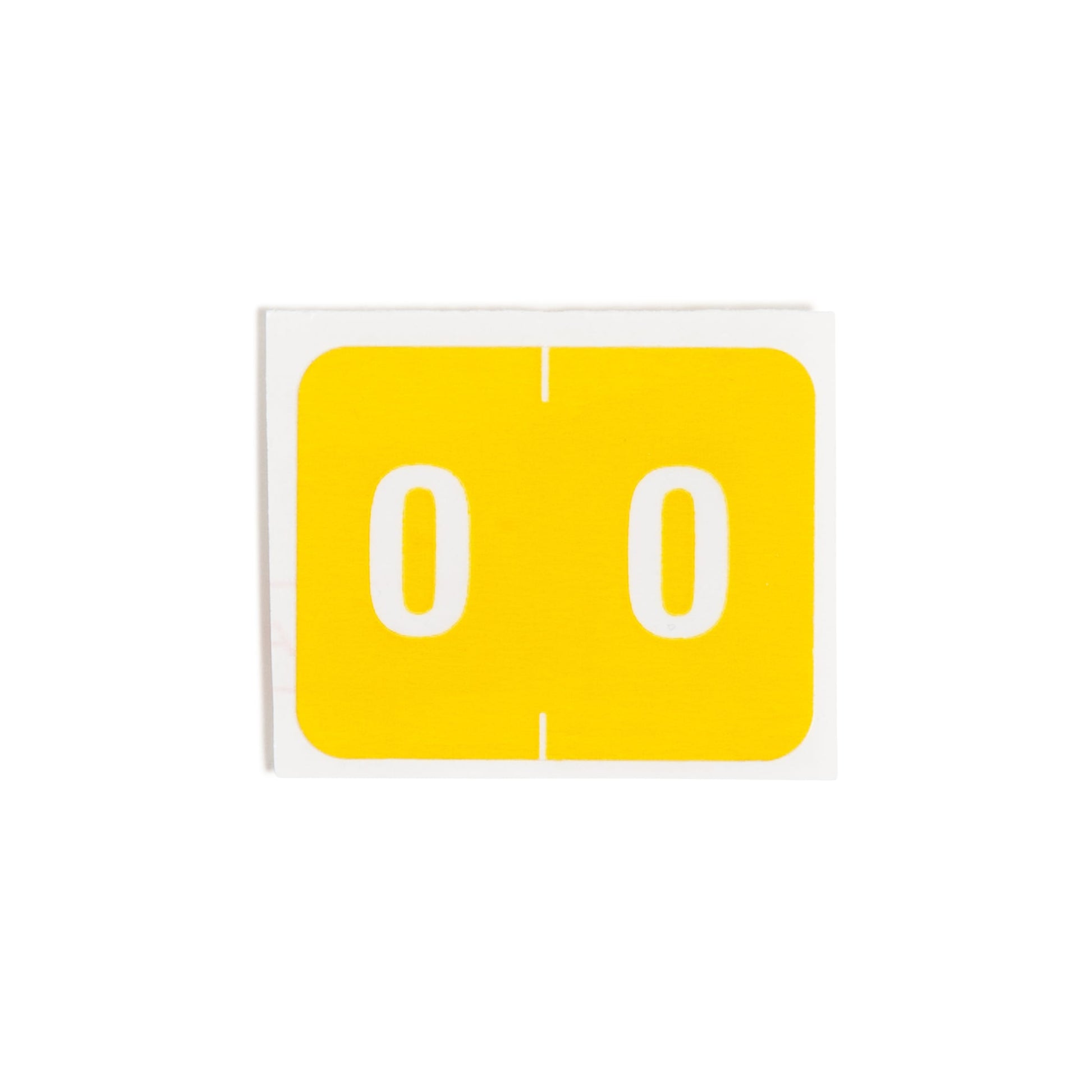 DCCRN Color-Coded Numeric Labels - Rolls, Yellow Color, 1-1/4" X 1" Size, Set of 500, 086486673402
