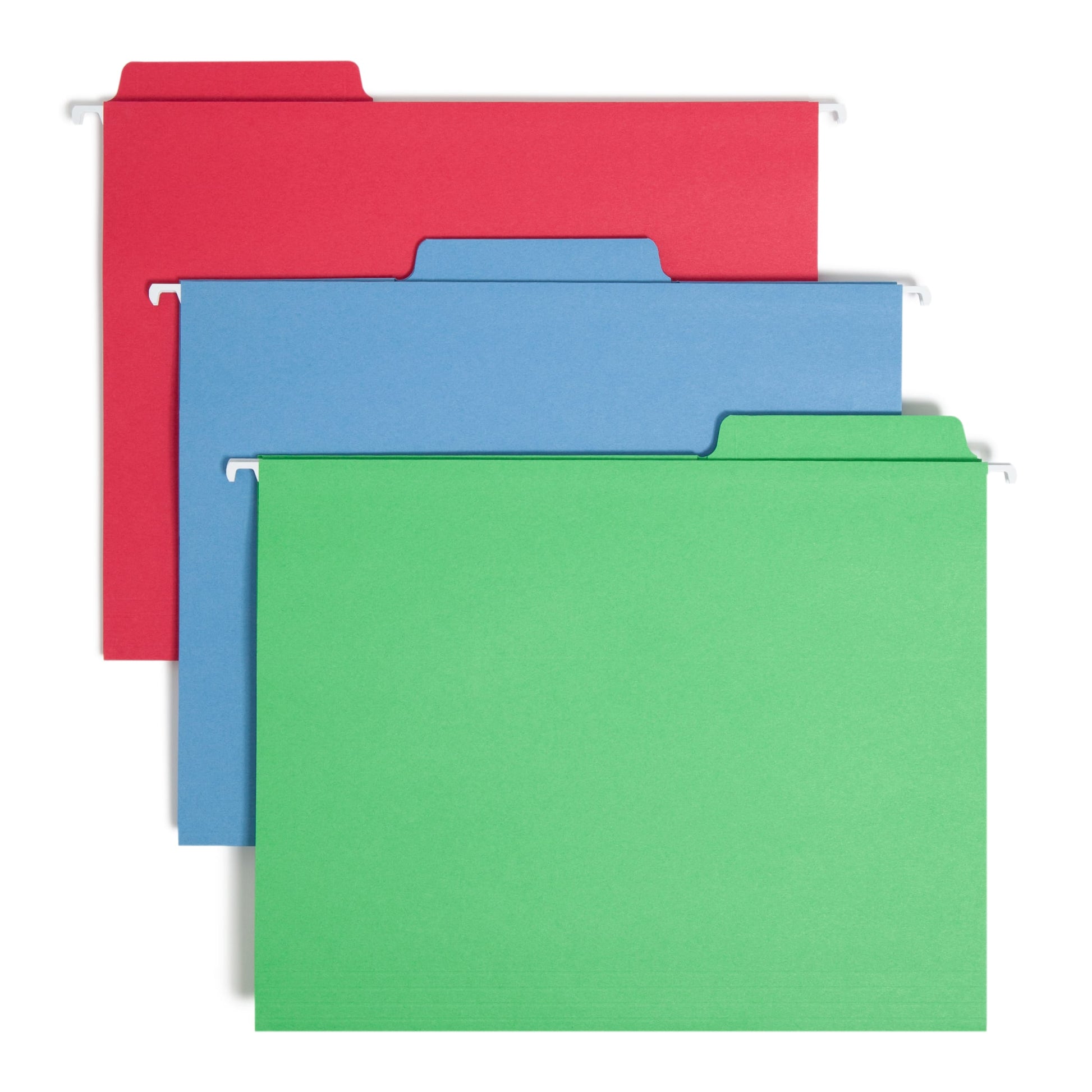 FasTab® Hanging File Folders, 1/3-Cut Tab, Assorted Colors Color, Letter Size, Set of 1, 086486640534