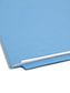 Shelf-Master® Reinforced Tab End Tab File Folders, Straight-Cut Tab, Blue Color, Letter Size, Set of 100, 086486250108