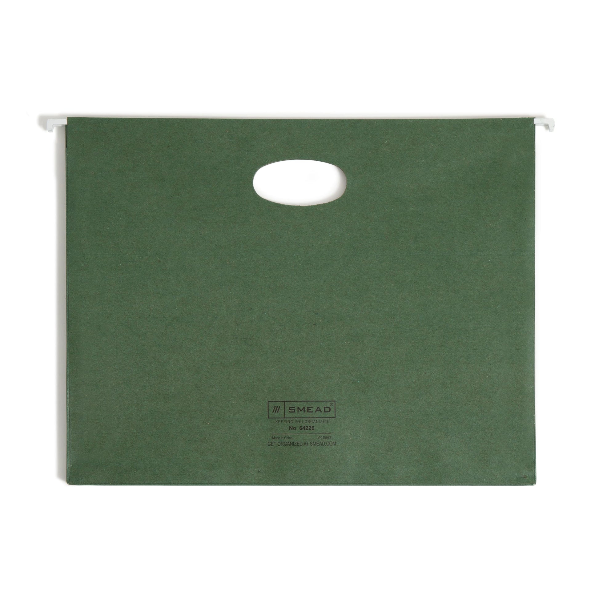 100% Recycled Hanging File Pockets, Standard Green Color, Letter Size, Set of 10, 086486642262