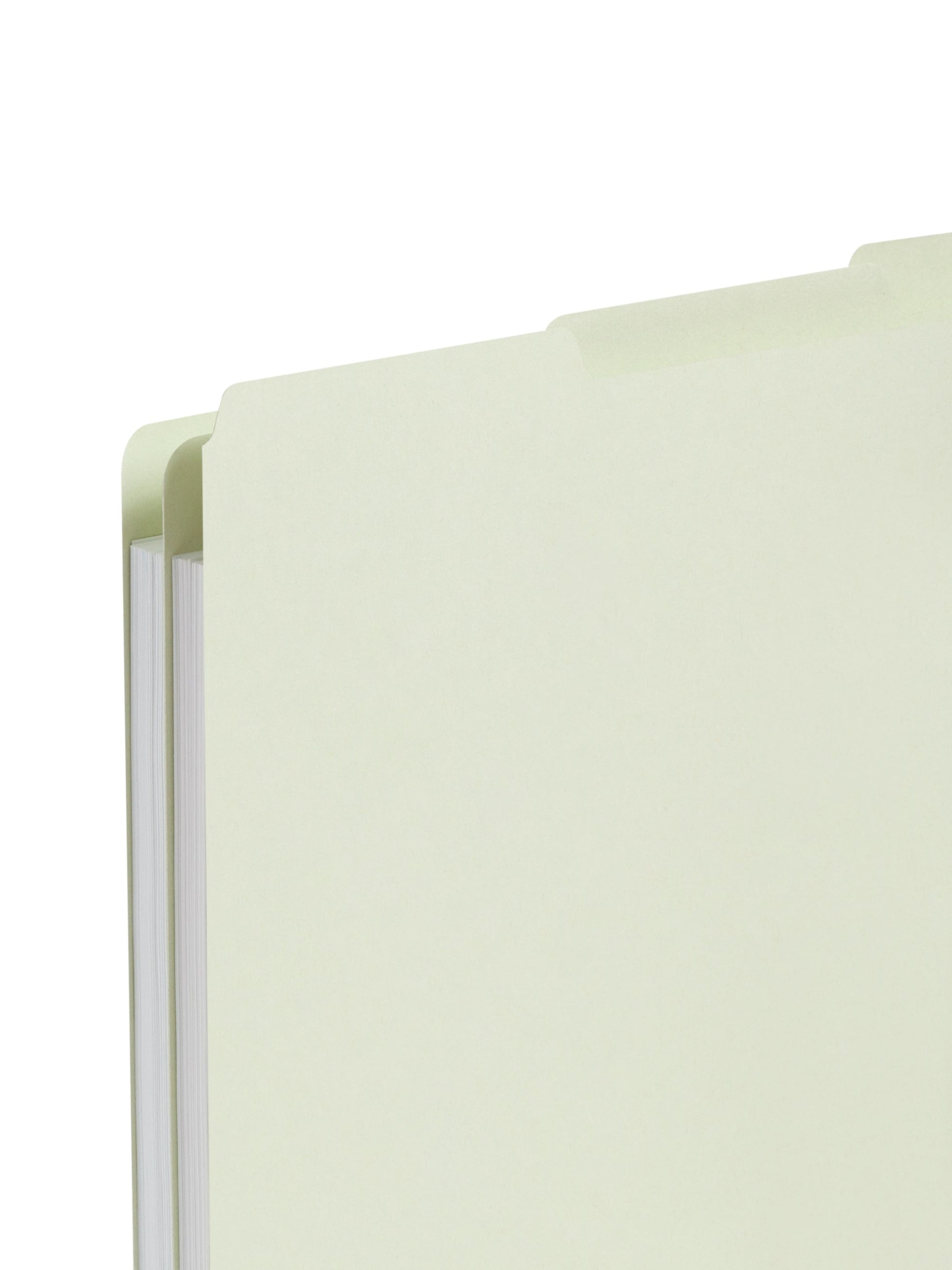 Heavyweight Filing Guides with Blank Tabs, Gray/Green Color, Letter Size, Set of 100, 086486503341