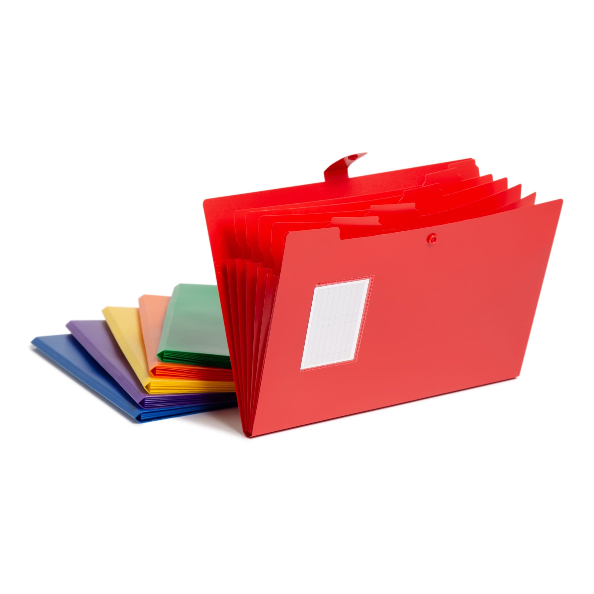 Expanding File Organizer, 6 Pockets, 5 Dividers, 1/6-Cut Tab, Assorted Colors Color, Letter Size, Set of 6, 086486896016