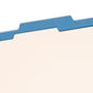 Classification File Folders, 1 Divider, 2 inch Expansion, Blue Color, Letter Size, Set of 10, 30086486137011