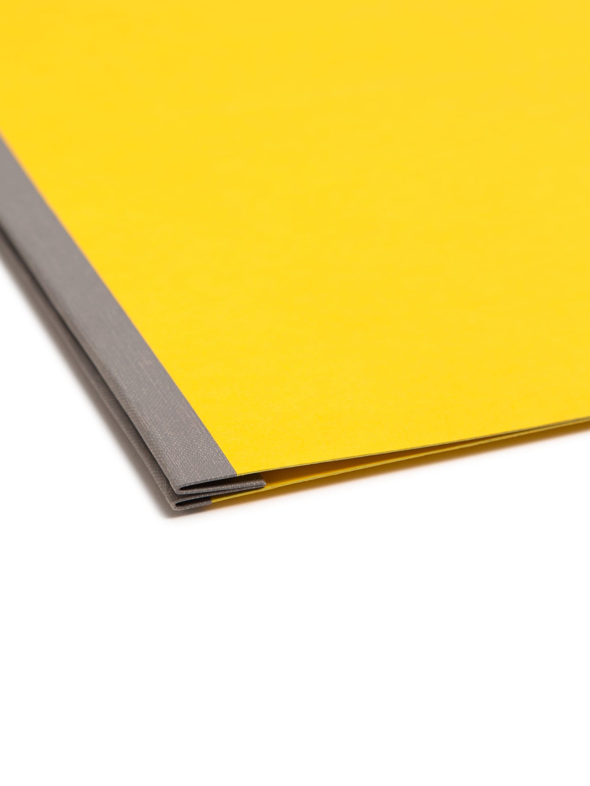 Premium Pressboard Report Covers, 8 1/2-inch Metal Prong Side Fastener with Compressor, 3-inch Expansion, Yellow Color, Letter Size, 