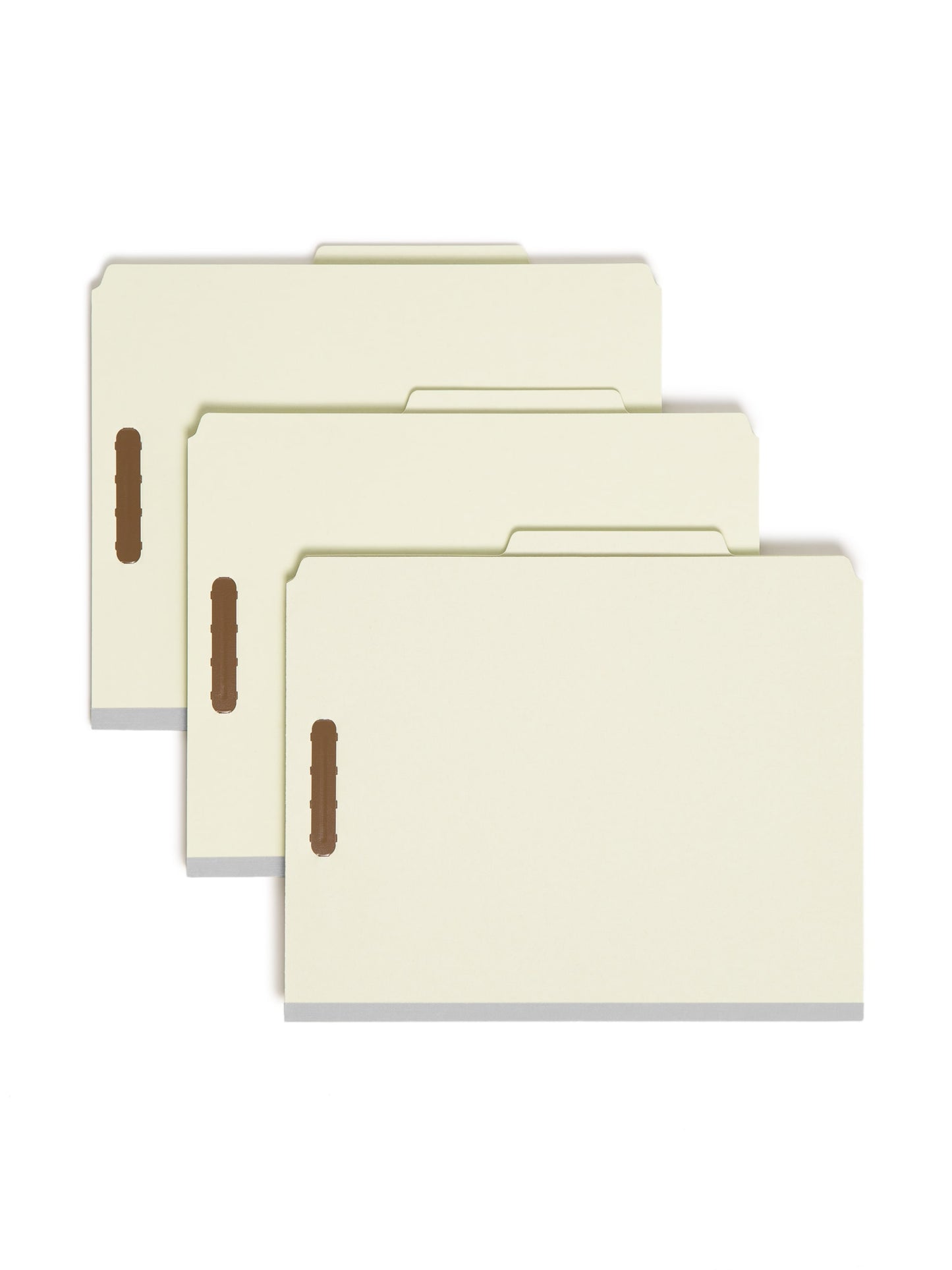 100% Recycled Value Pressboard Colored Classification Folders, 2/5 Cut Tab, 2 inch Expansion, 1 Divider, Gray/Green Color, Letter Size, Set of 0, 30086486211810