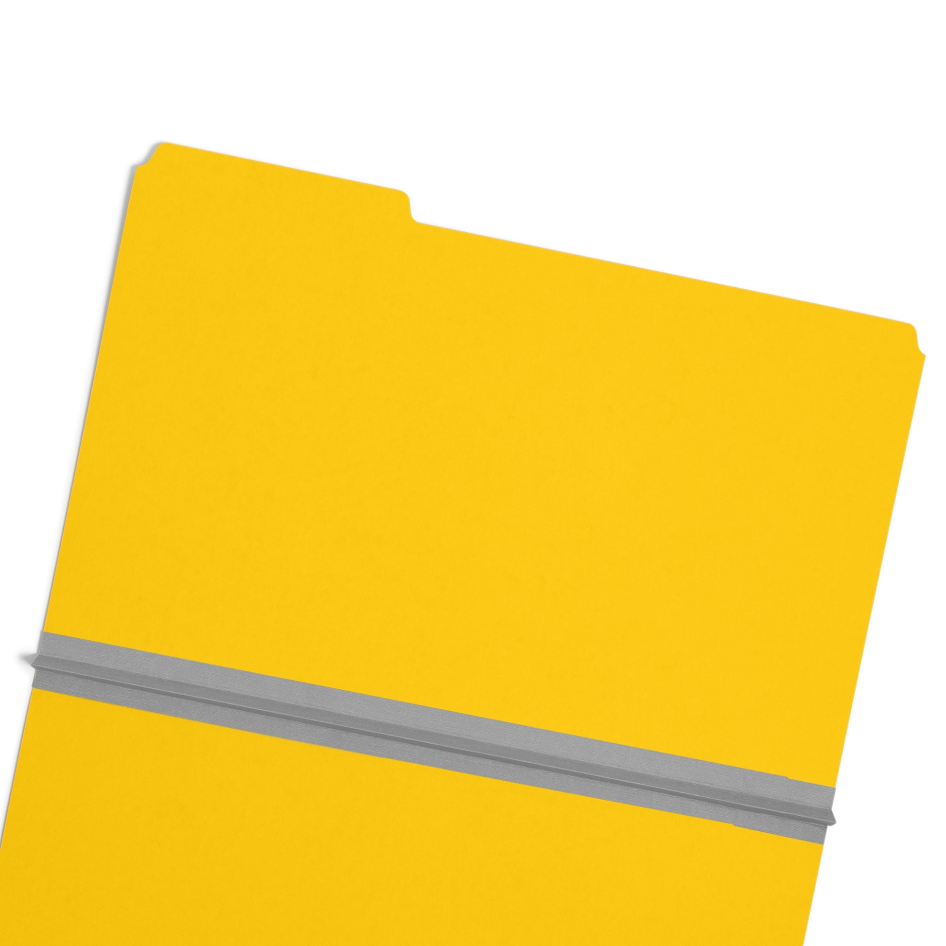 Pressboard File Folder, 1 inch Expansion, 1/3-Cut Tab, Yellow Color, Legal Size, Set of 25, 086486225625