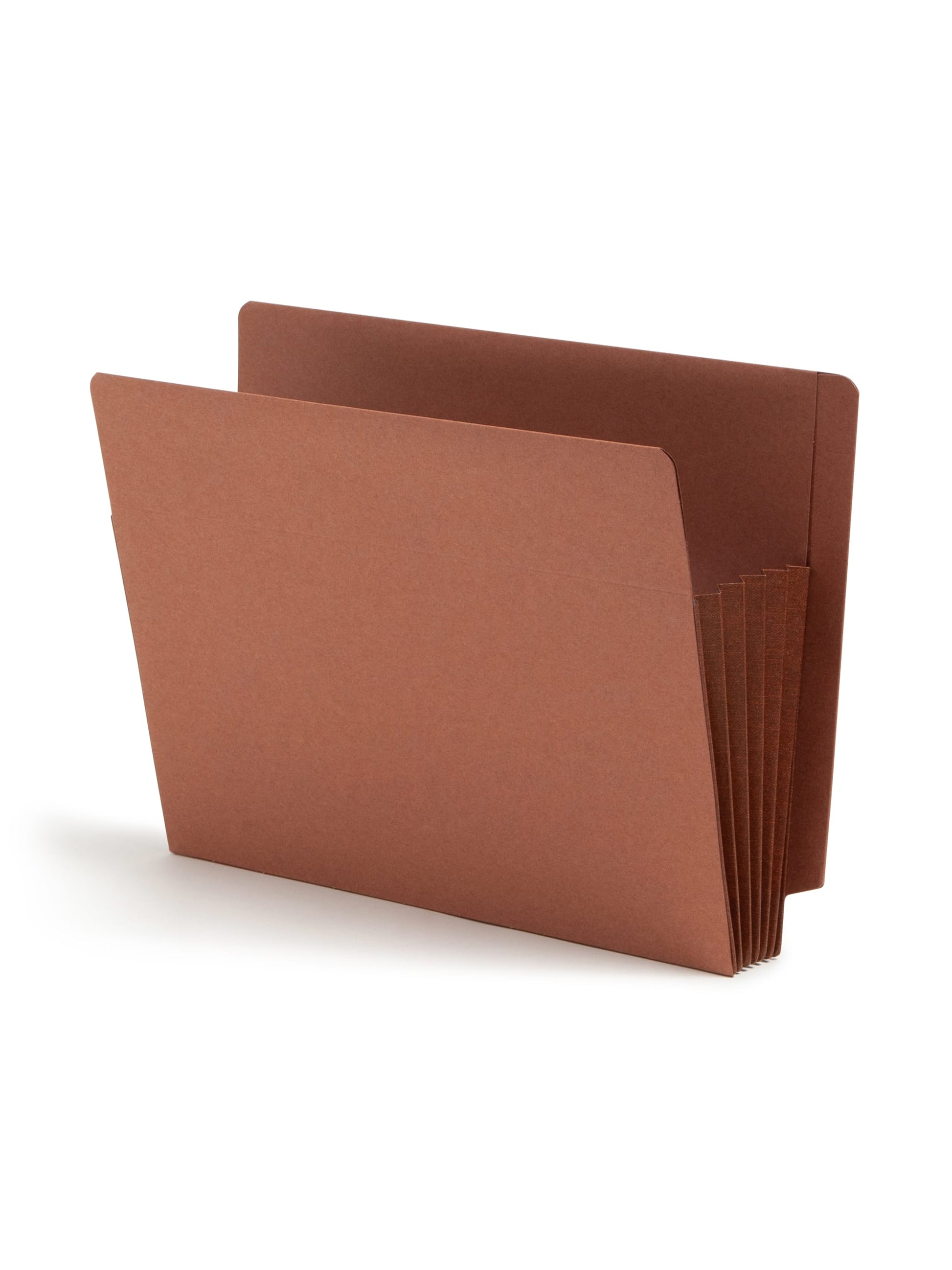 TUFF® Extra-Wide Reinforced End Tab File Pockets, Straight-Cut Tab, 5-1/4 inch Expansion, Redrope Color, Extra Wide Letter Size, Set of 10, 30086486737907