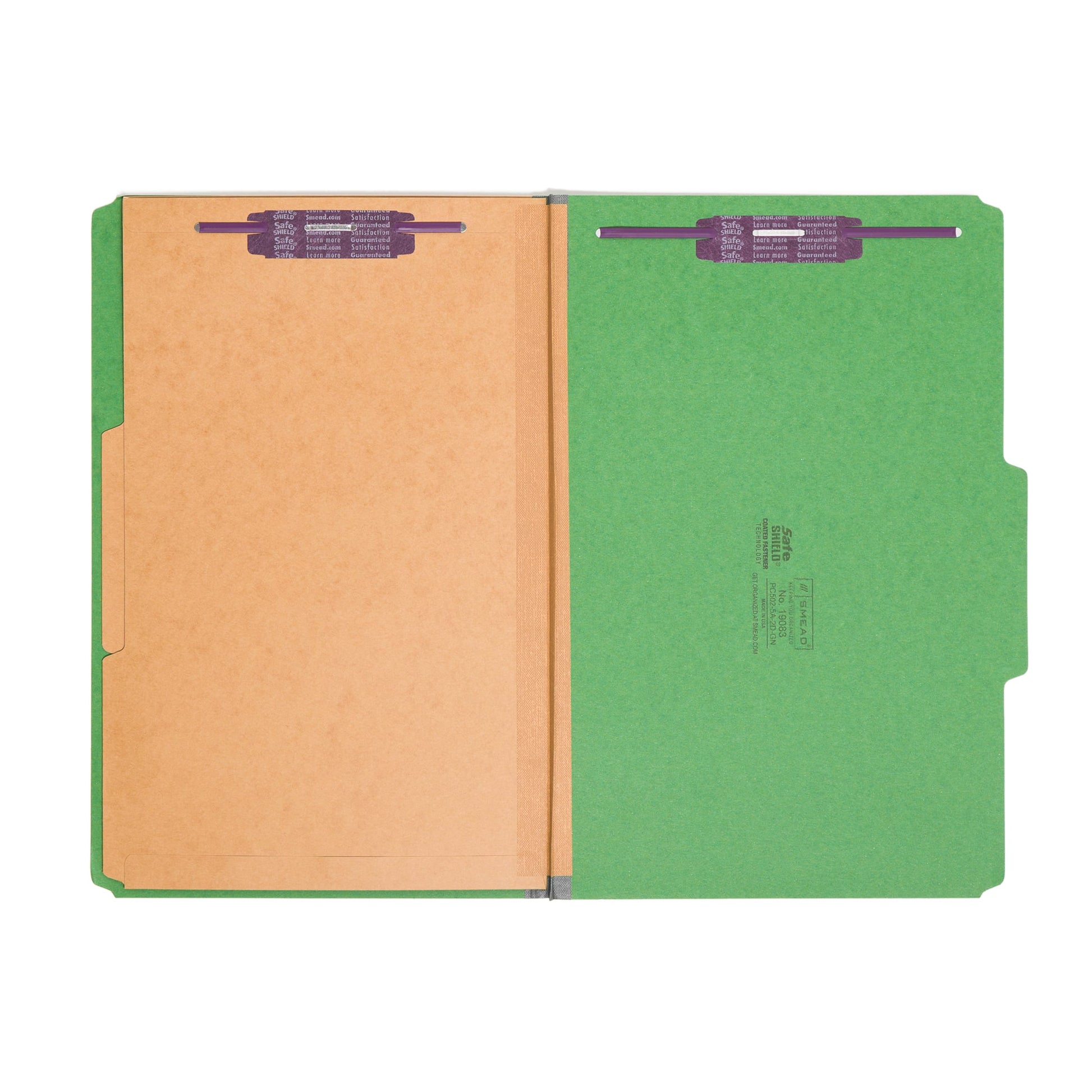 SafeSHIELD® Pressboard Classification File Folders with Pocket Dividers, Green Color, Legal Size, Set of 10, 30086486190832