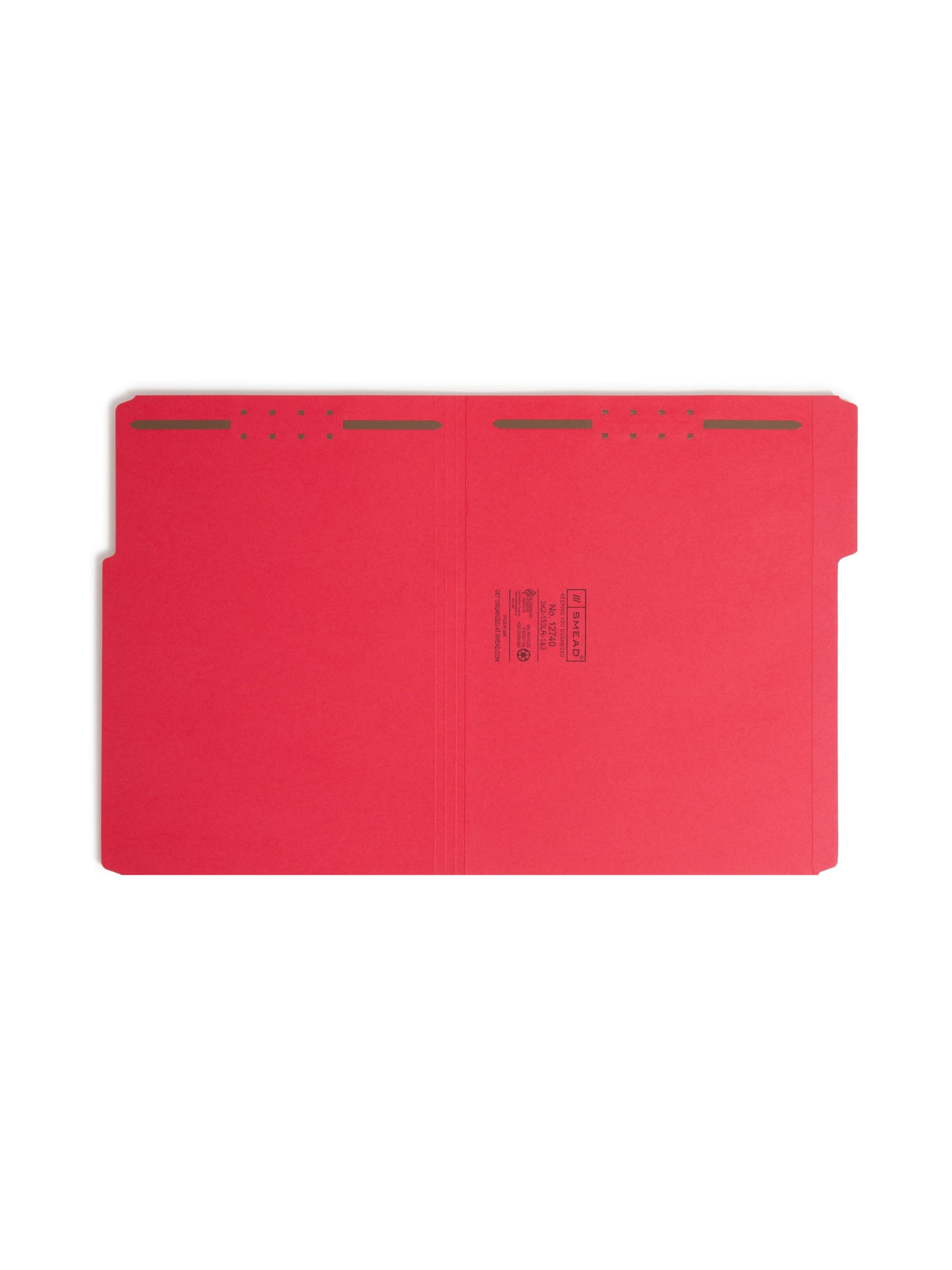 Reinforced Tab Fastener File Folders, 1/3-Cut Tab, 2 FastenersReinforced Tab Fastener File Folders, 1/3 Cut, Red, Letter, Red, Letter Size, Set of 50, 086486127400