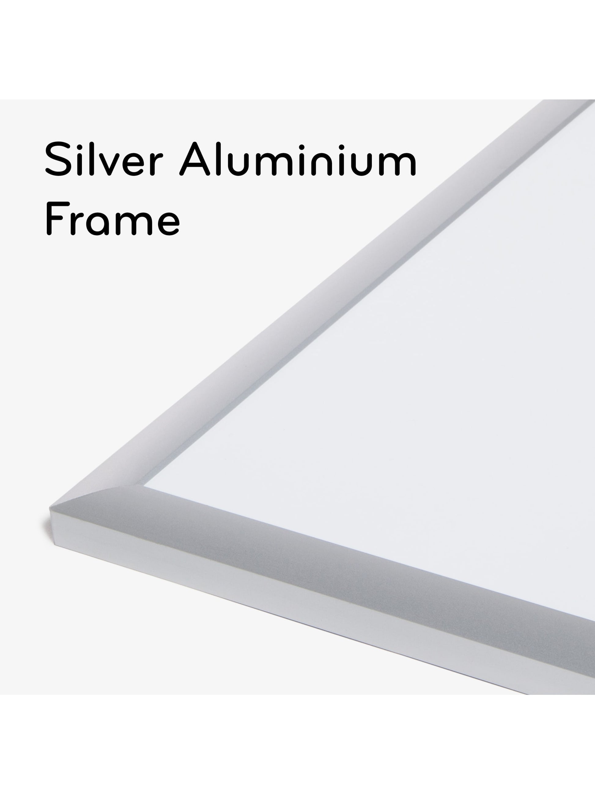 Metal Frame Dry Erase Board, Silver, White, 23" x 17", 2' or Smaller, White, 23" X 17" Size, Set of 1, 812296020705