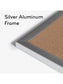 Aluminum Frame Cork Bulletin Board , 23 x 35, SilverMetal Frame Cork Board, Silver, Brown, 35" x 23", 3 x 2, Brown, 35" X 23" Size, Set of 1, 812296020217