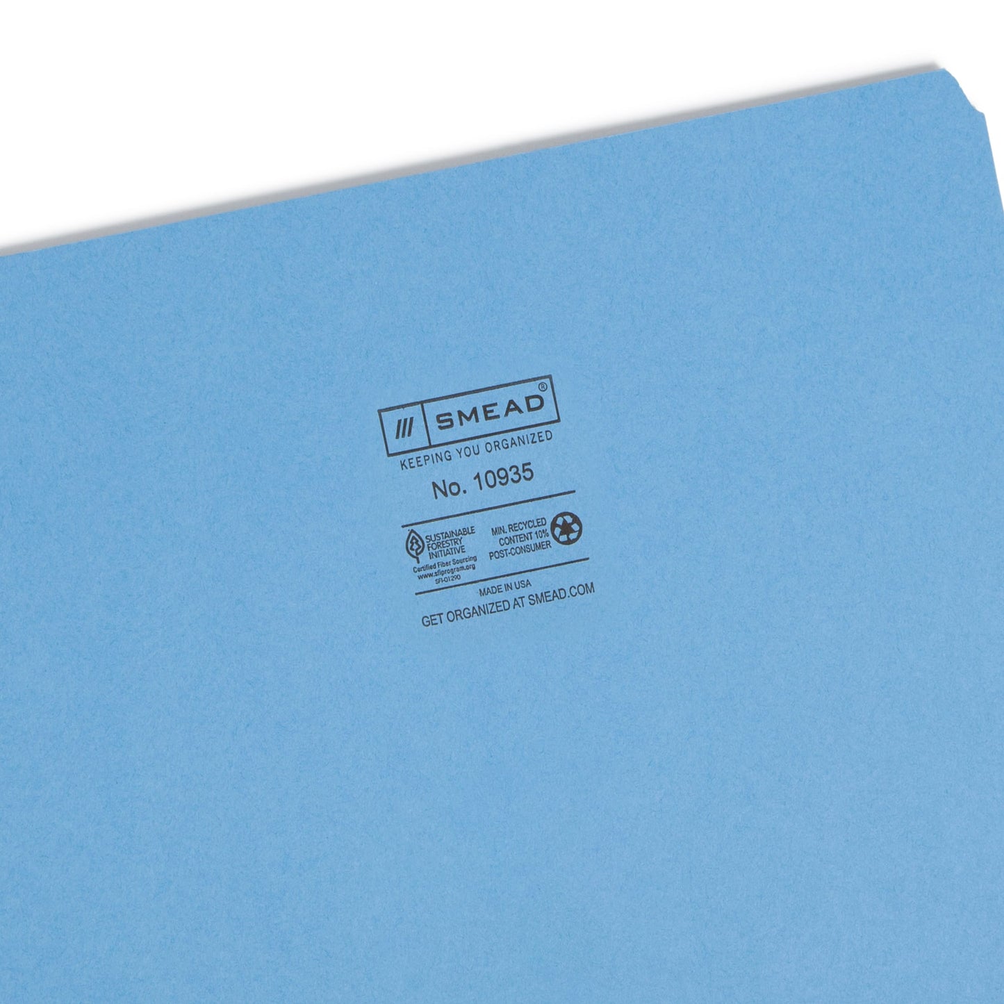 Standard File Folders, Straight-Cut Tab, Blue Color, Letter Size, Set of 100, 086486109352